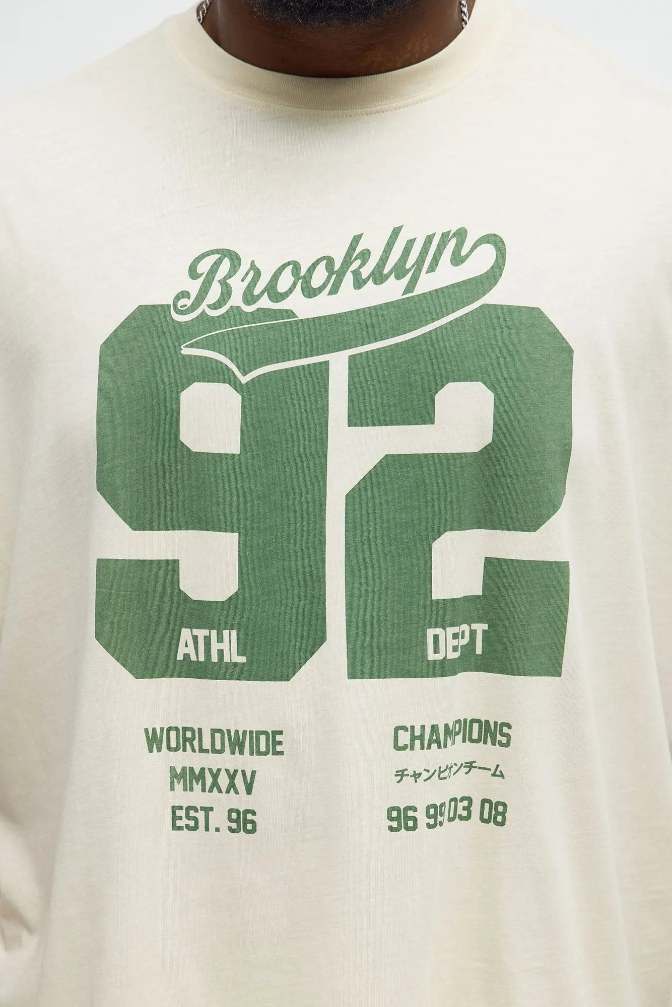 Brooklyn Worldwide 92 Oversized Short Sleeve Tee - Cream