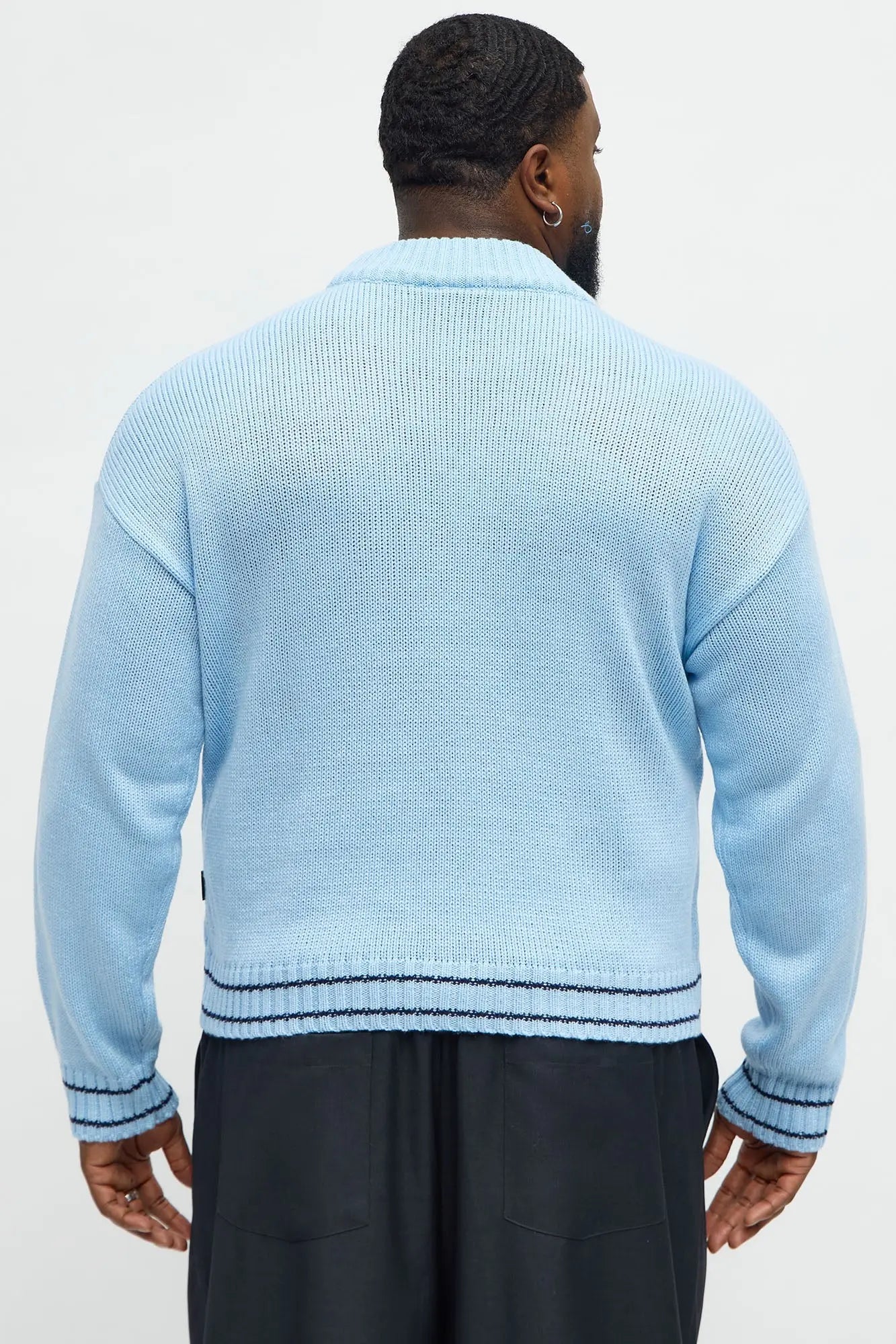Southpole Turtleneck Pullover Sweater - Light Blue
