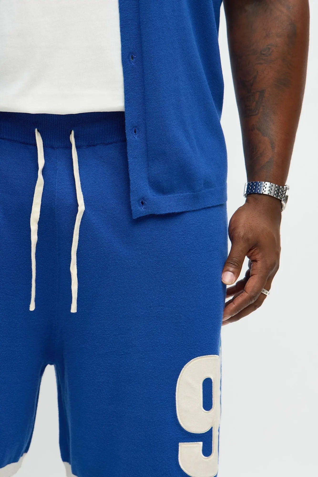 Relaxed Fit 91 Sweater Shorts - Blue