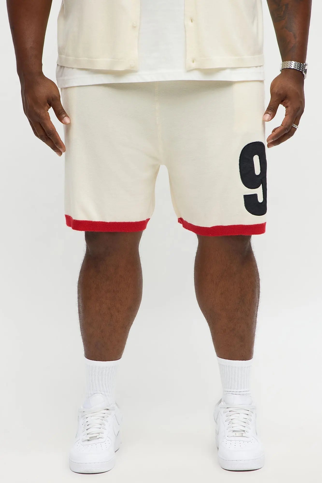 Relaxed Fit 91 Sweater Shorts - Cream