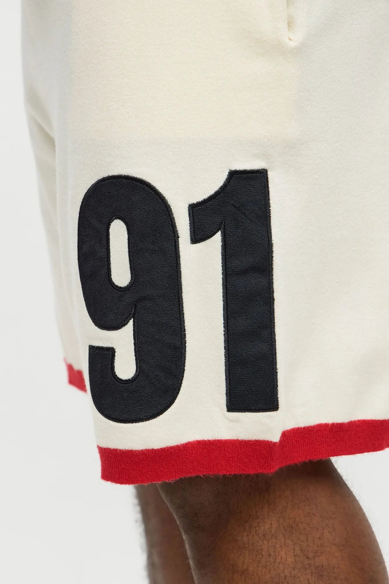 Relaxed Fit 91 Sweater Shorts - Cream