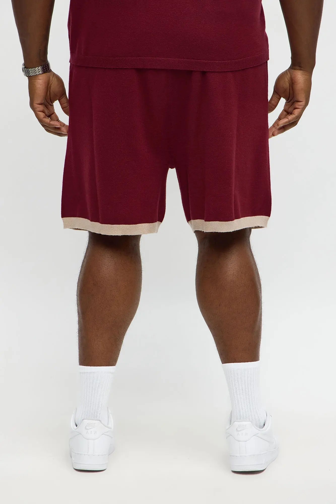 Relaxed Fit Blessed Shorts - Burgundy