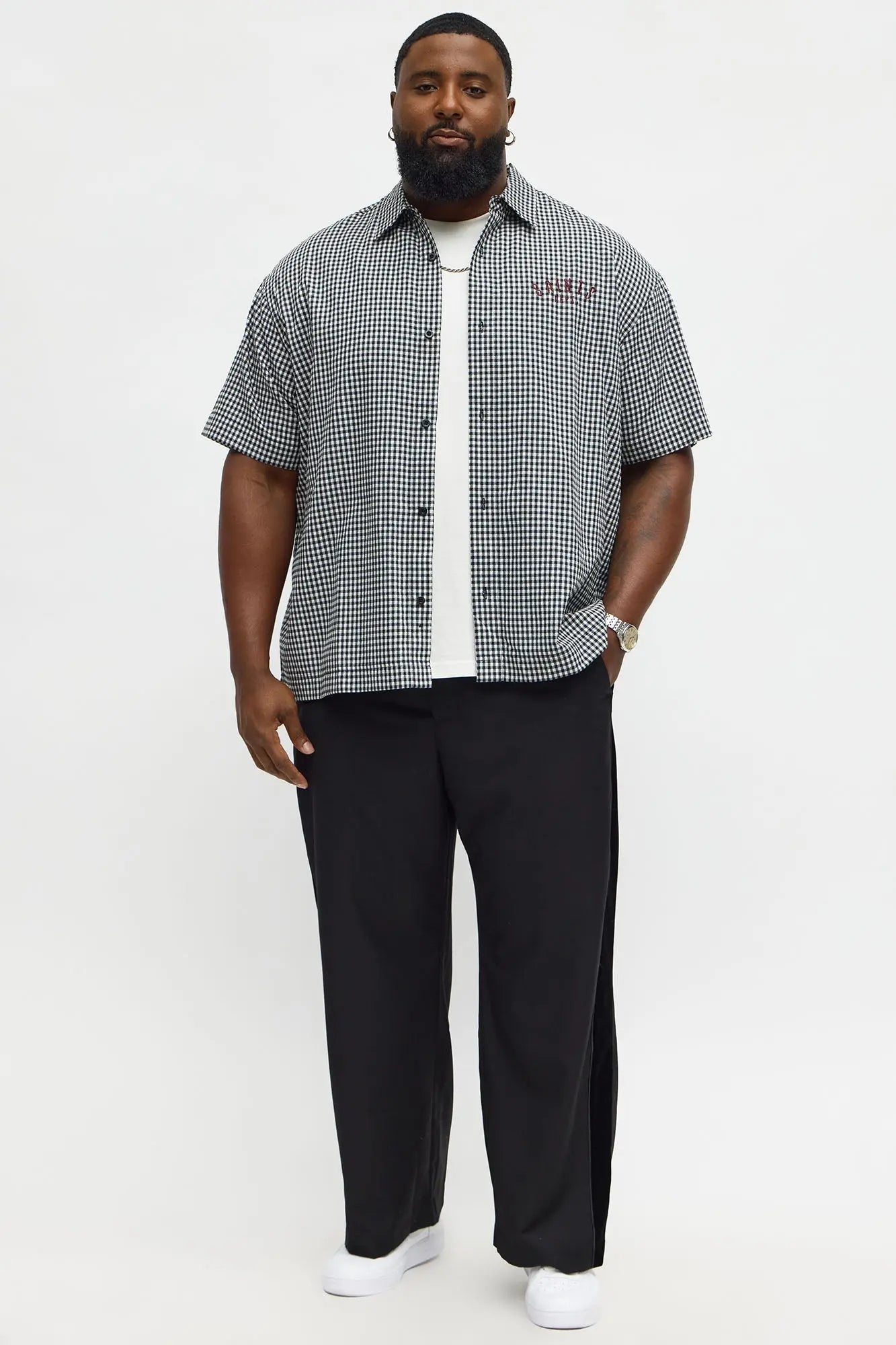 Saints Motorcycle Button Up Shirt - Black