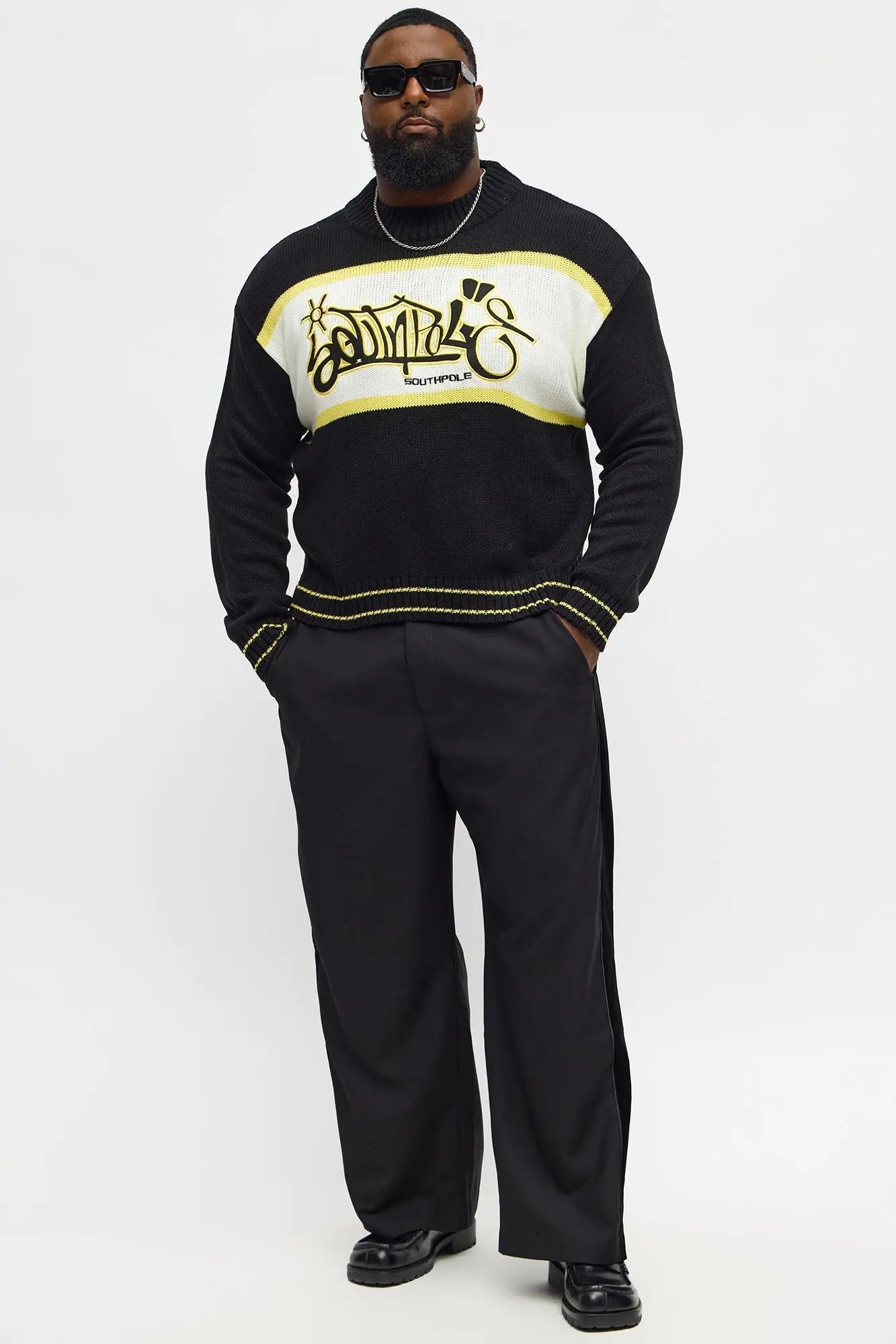 Southpole Turtleneck Pullover Sweater - Black