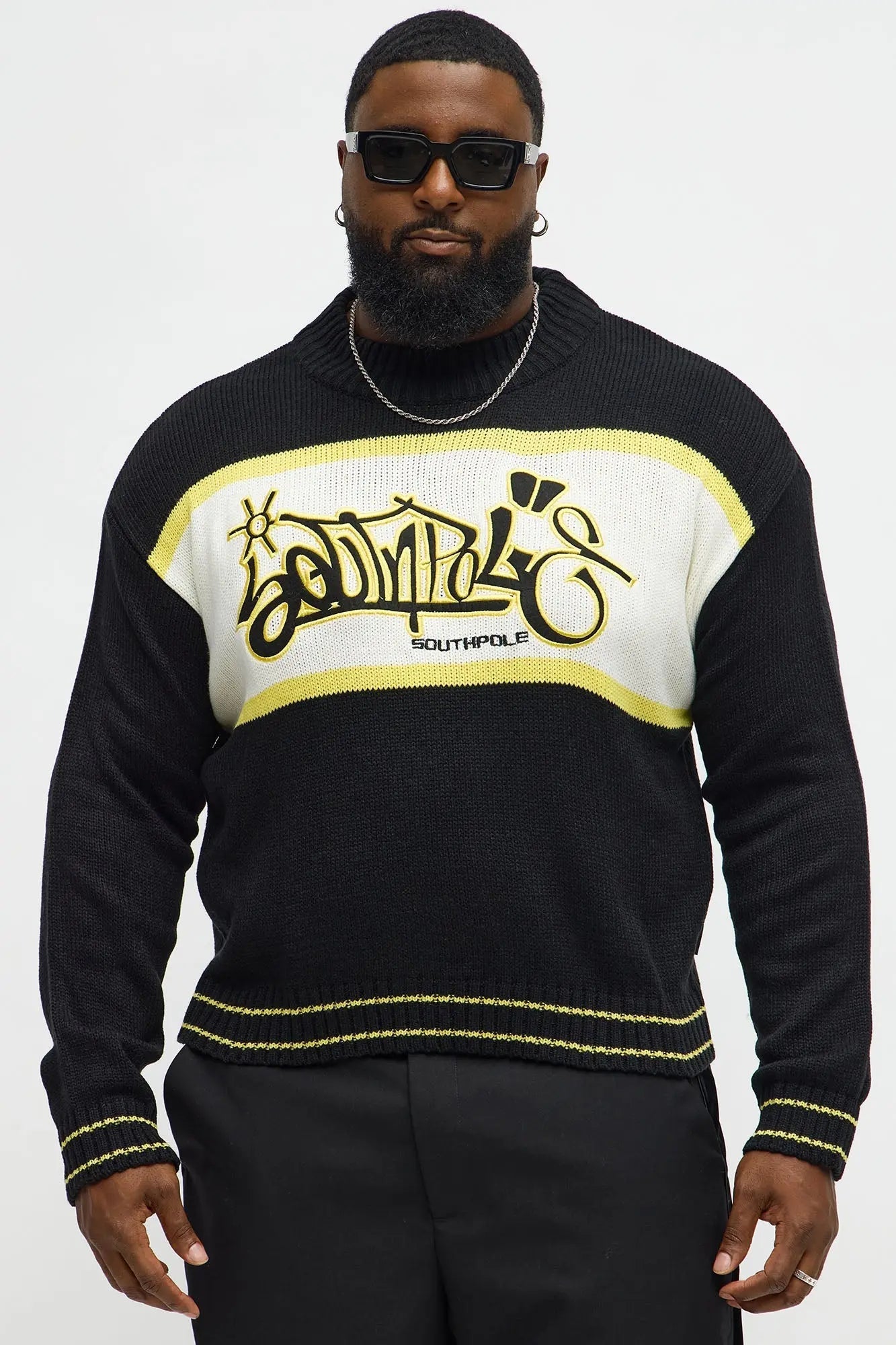 Southpole Turtleneck Pullover Sweater - Black