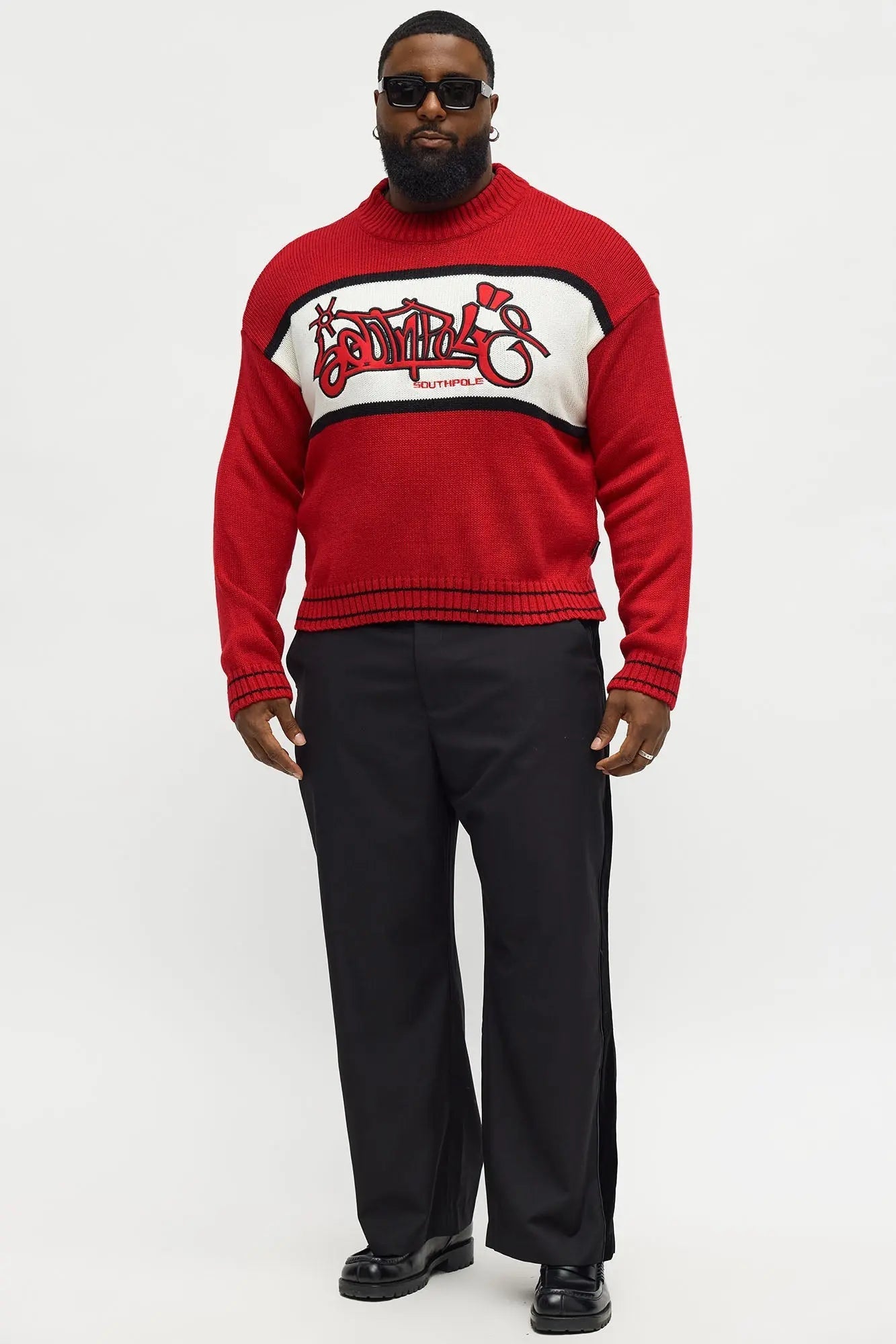 Southpole Turtleneck Pullover Sweater - Red