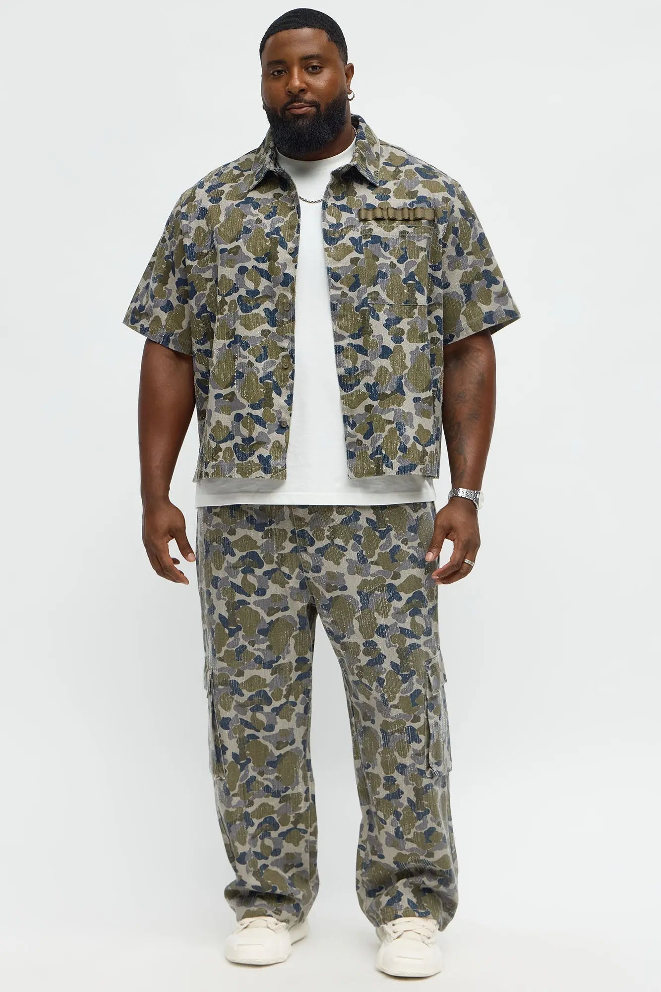 Relaxed Cropped Urban Opps Camo Short Sleeve Shirt - Camouflage