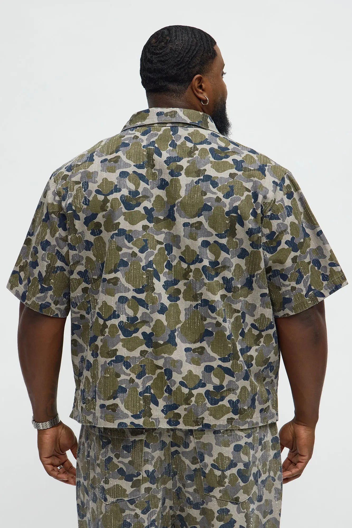 Relaxed Cropped Urban Opps Camo Short Sleeve Shirt - Camouflage