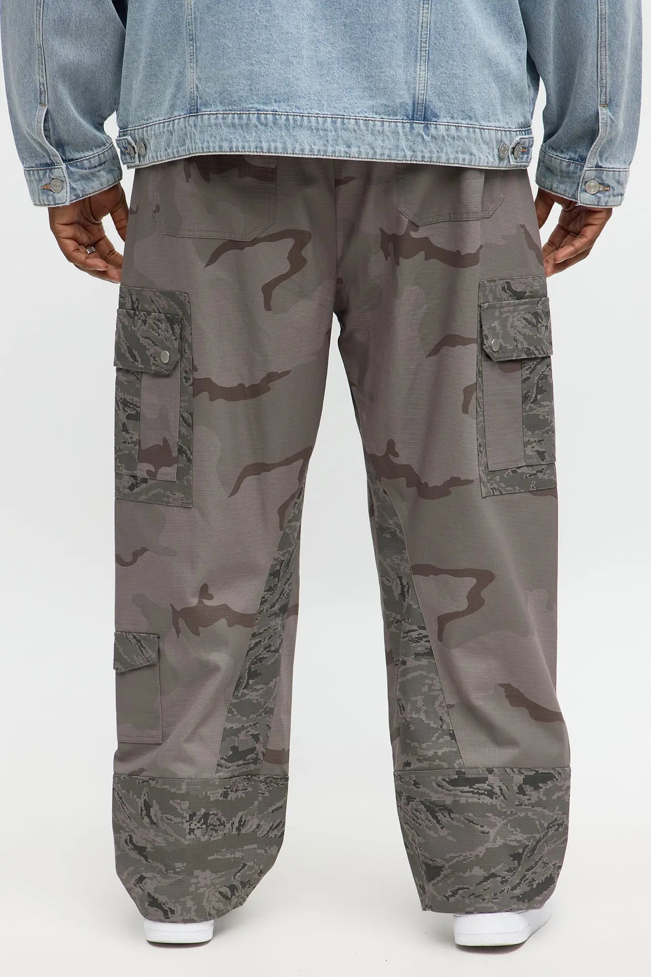 Baggy On My Disciplined Ripstop Cargo Pants - Grey/combo