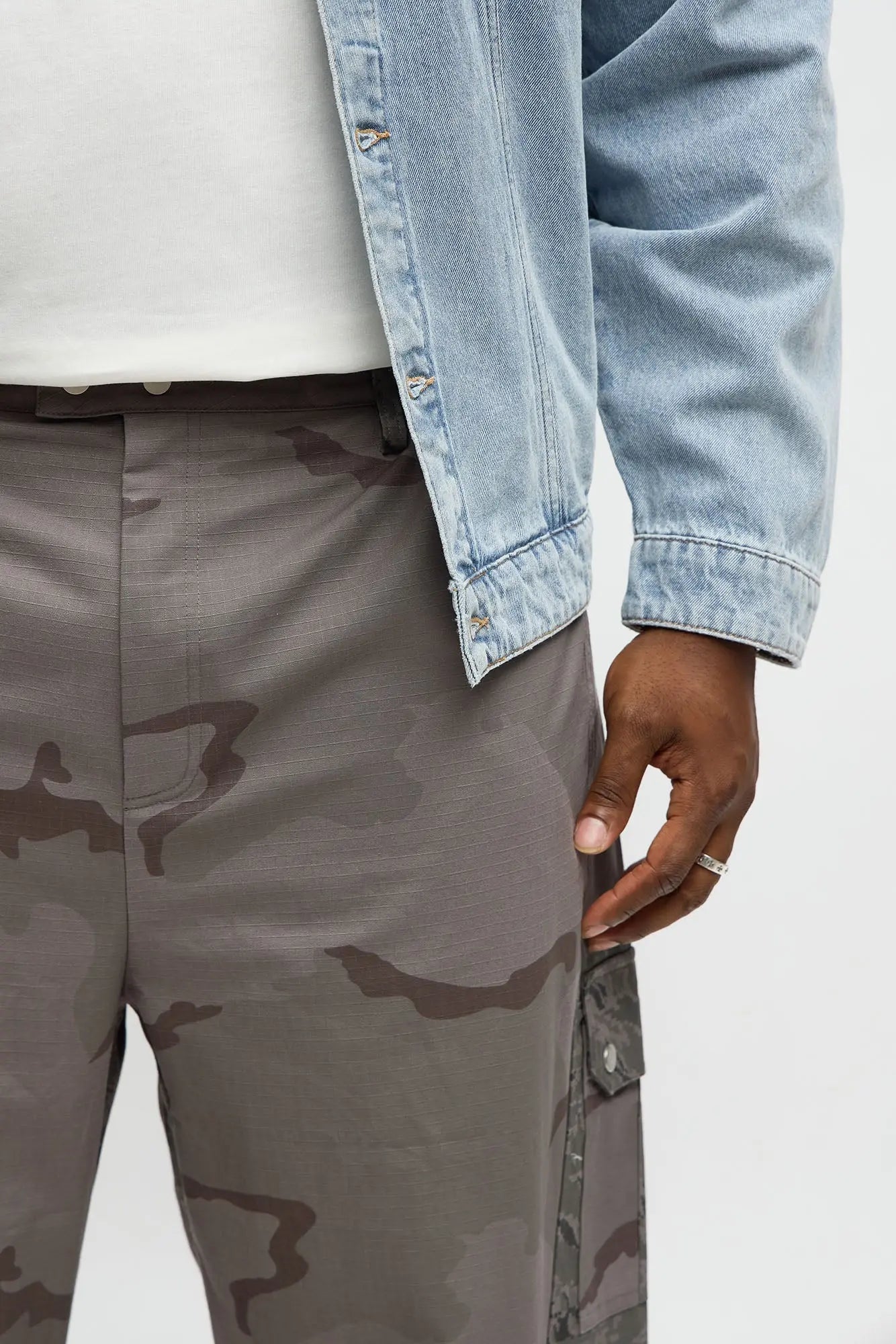 Baggy On My Disciplined Ripstop Cargo Pants - Grey/combo