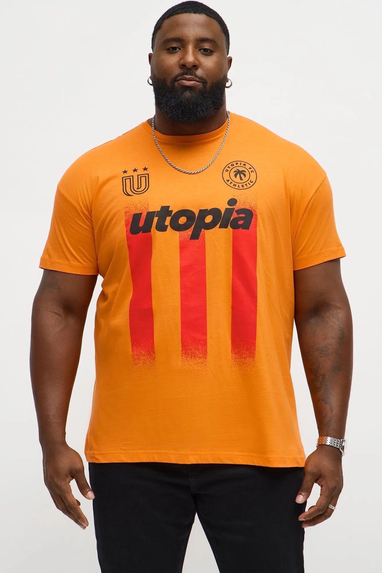 Utopia FC Away Short Sleeve Tee - Orange