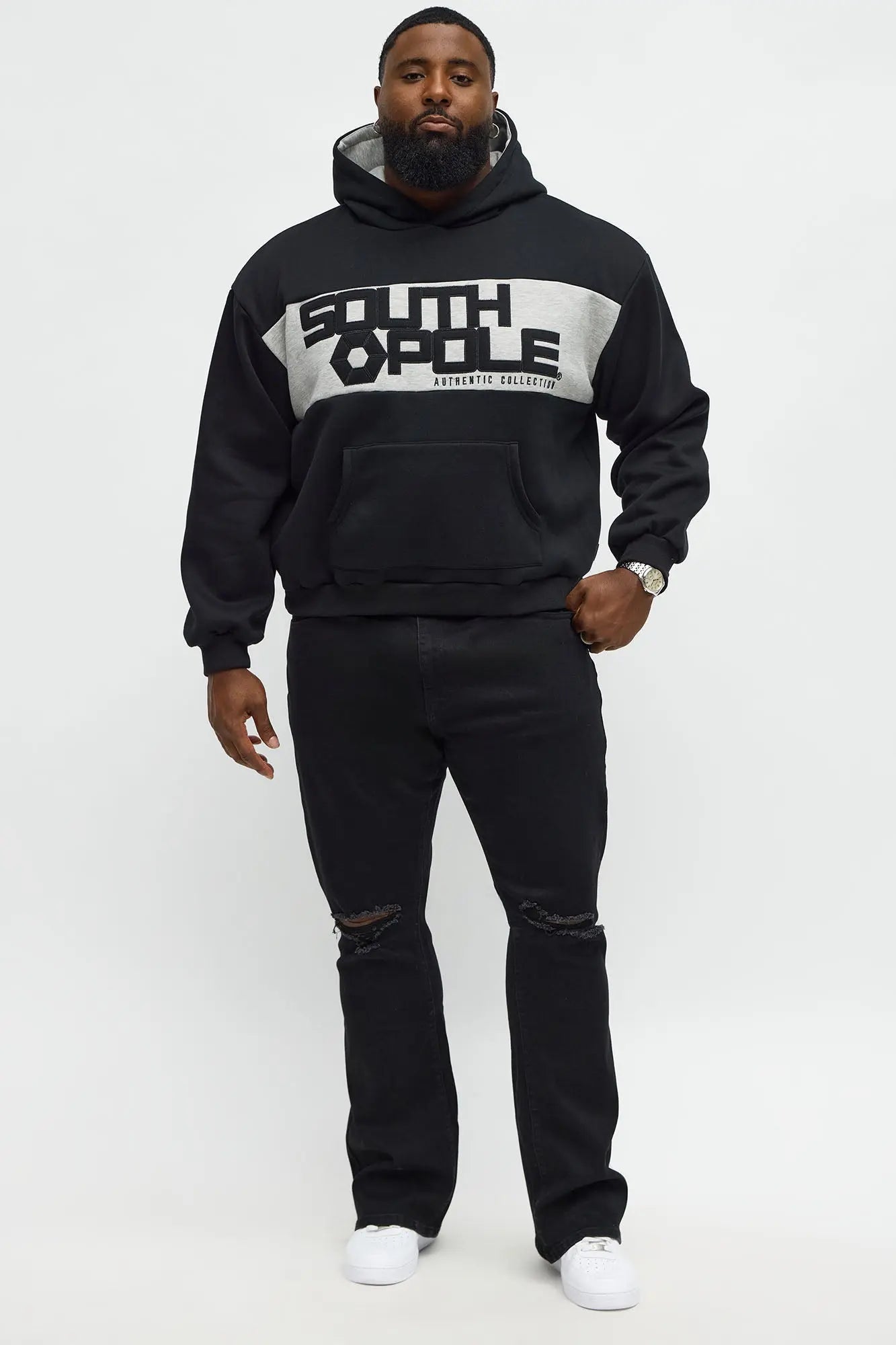 Southpole Logo Hoodie - Black