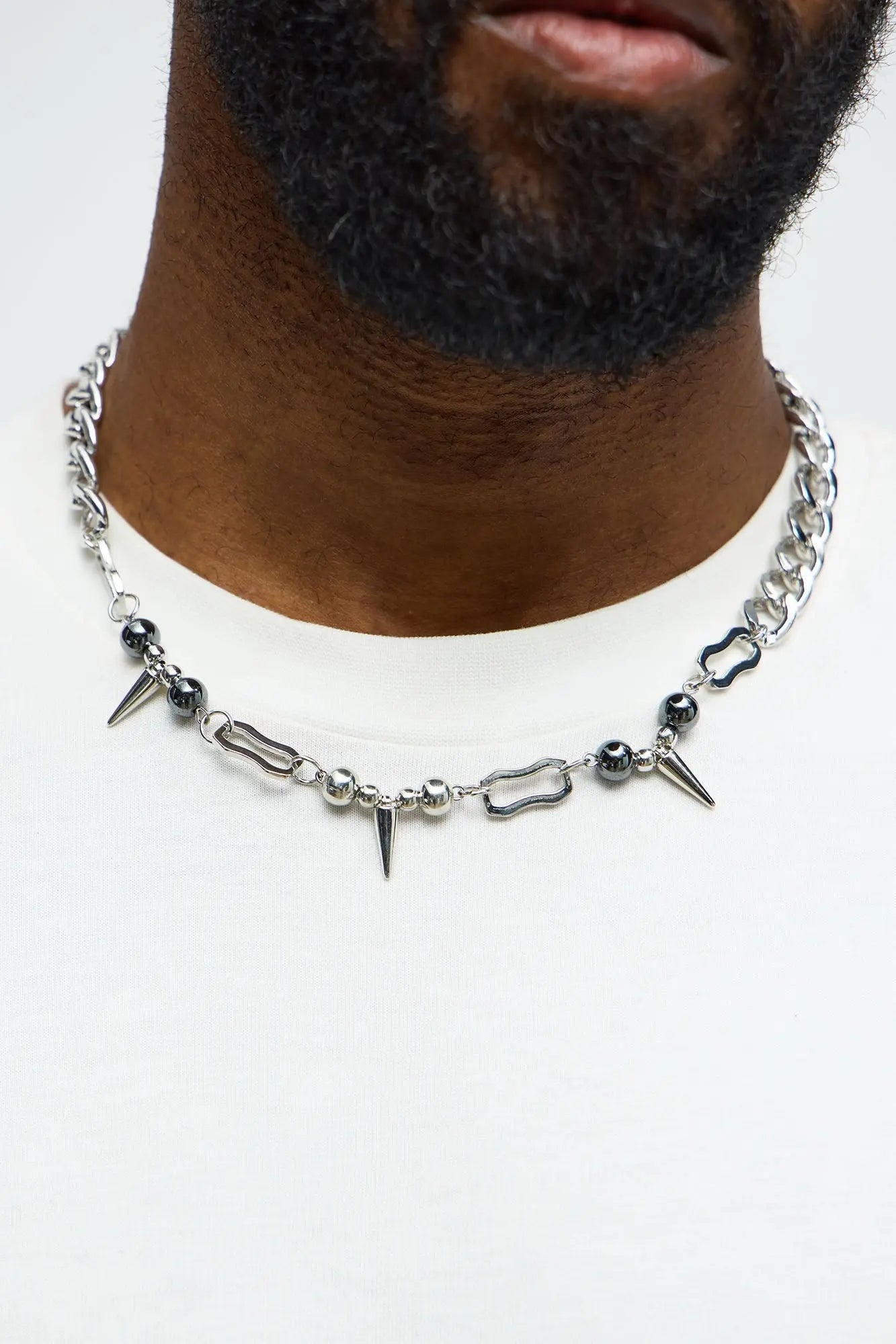 Oasis Mixed Media Necklace - Silver