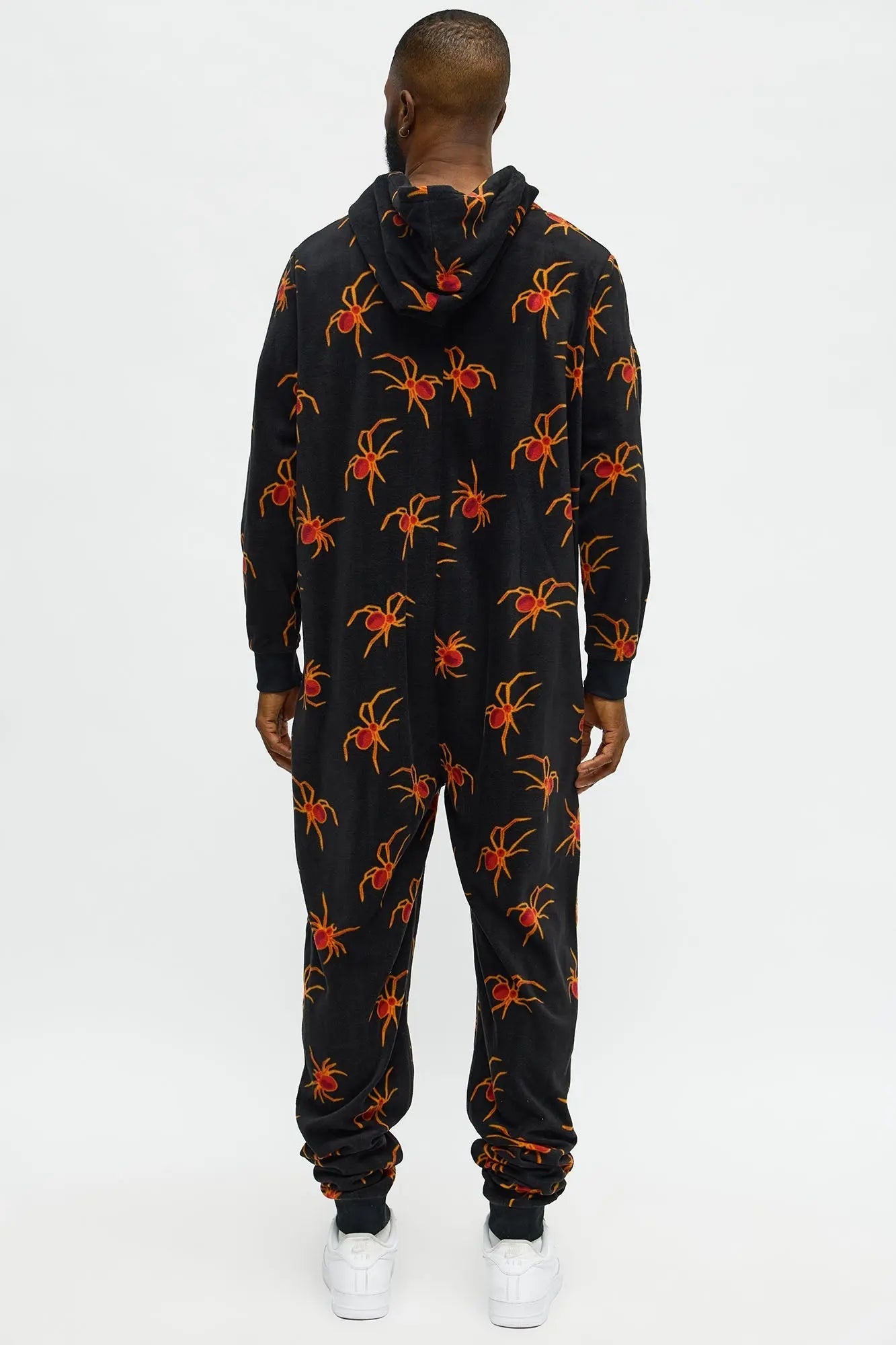 Night Crawler Hooded Halloween Onesie - Black/Orange
