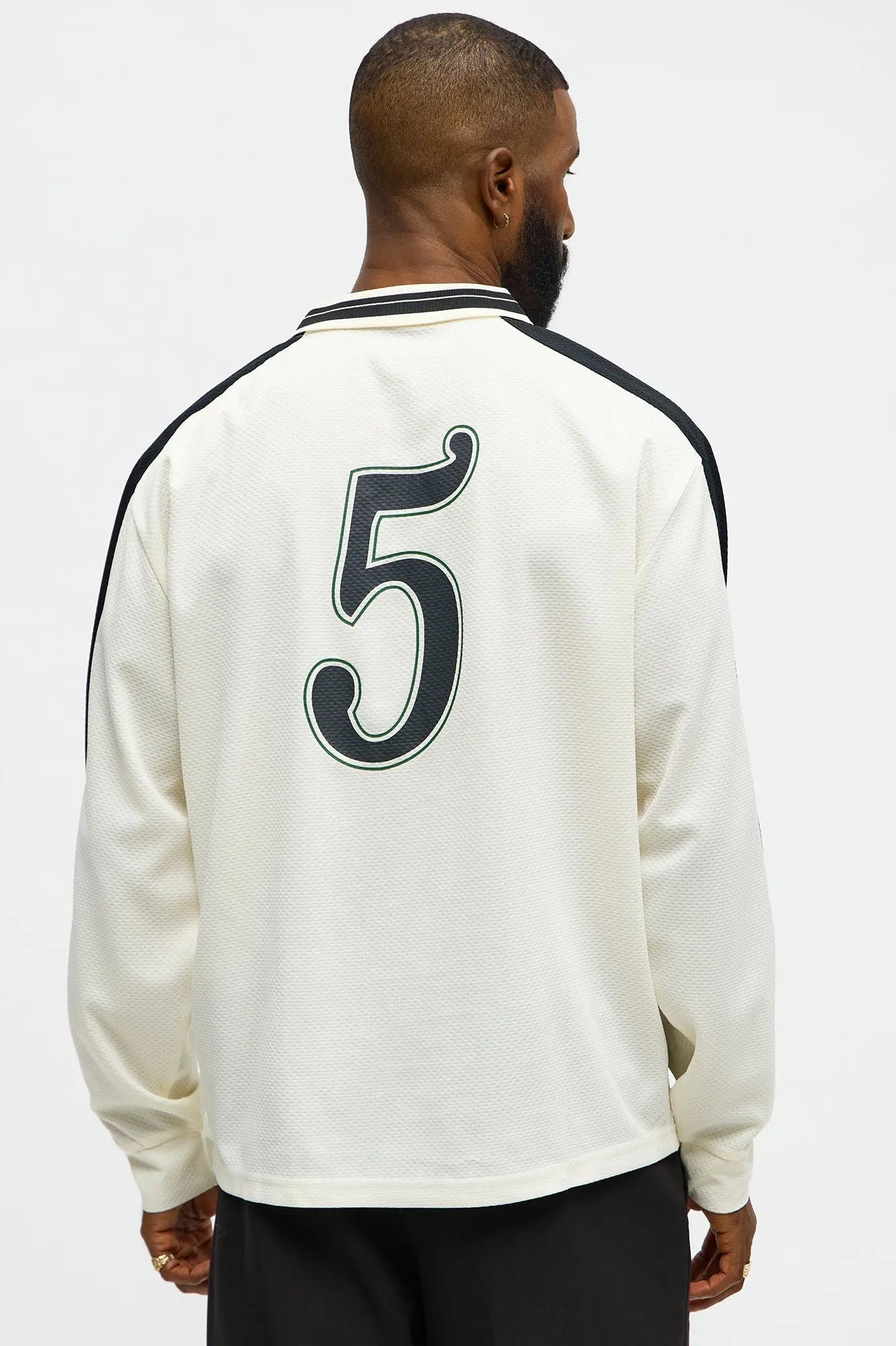 Saints Social Long Sleeve Jersey Polo - Ivory