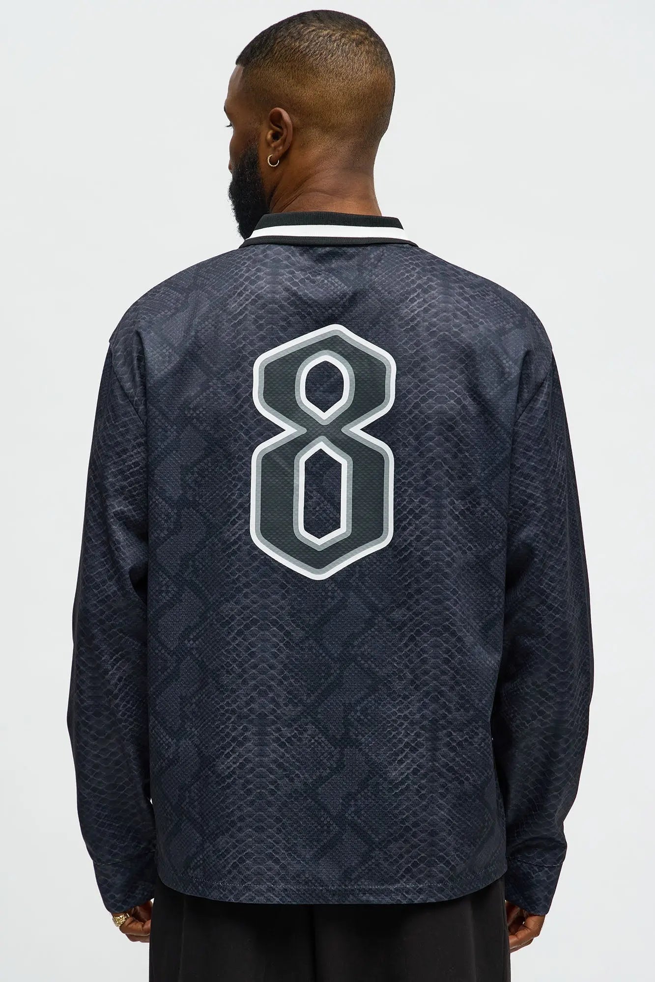 Los Angeles Long Sleeve Jersey Polo - Black