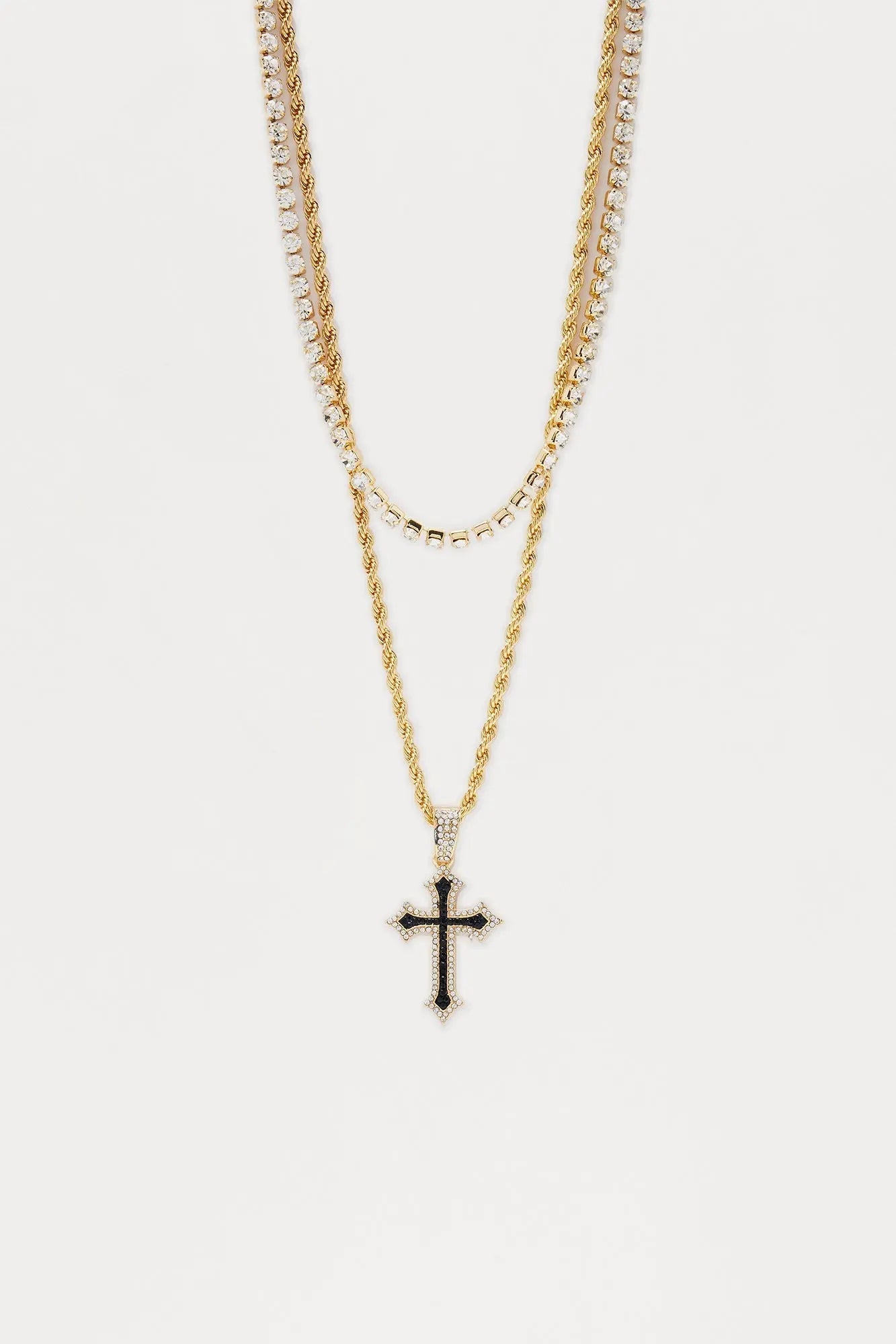 New Life Pendant Necklace Set - Gold