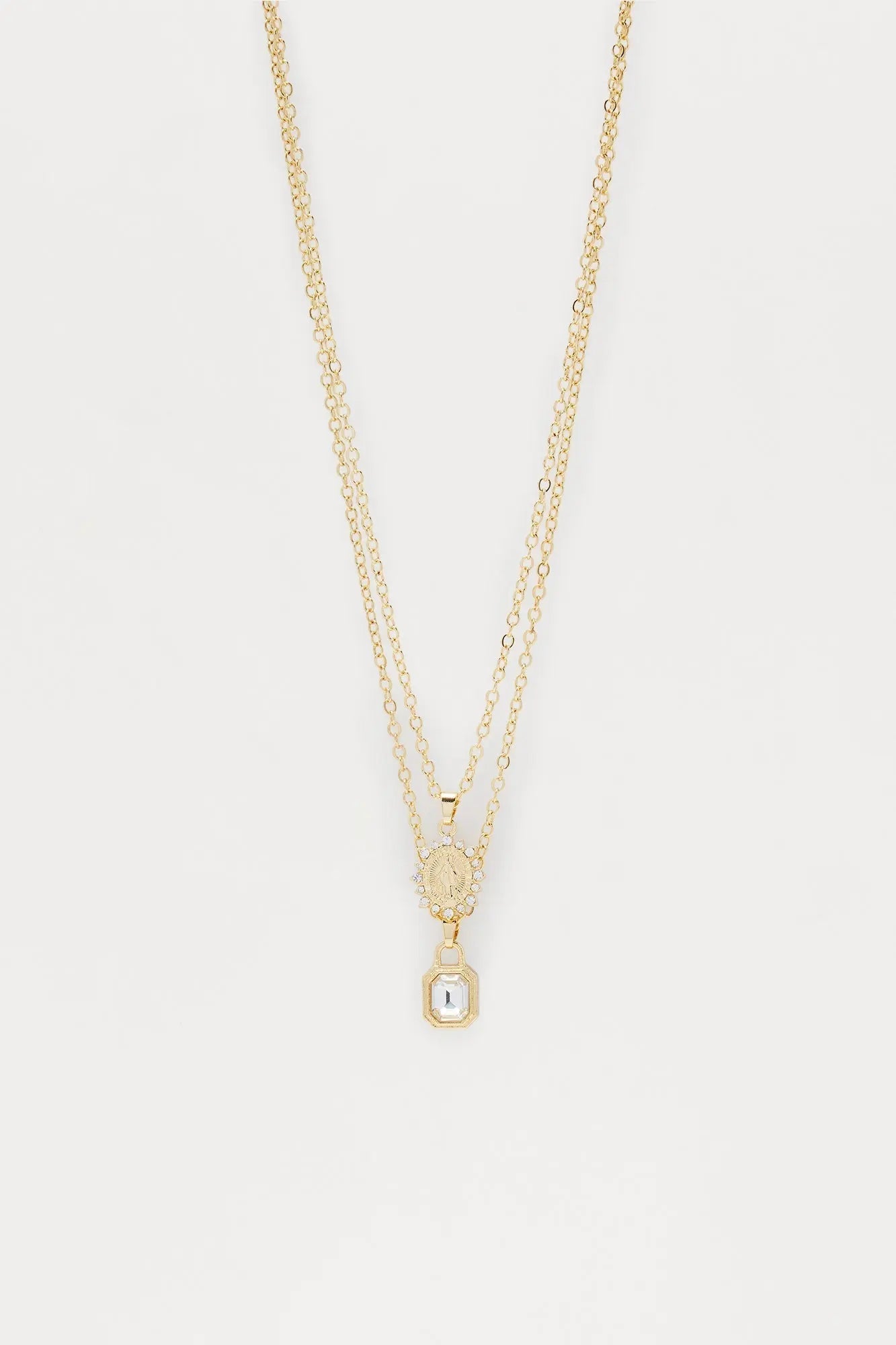 Guadalupe & Amulet Necklace Set - Gold