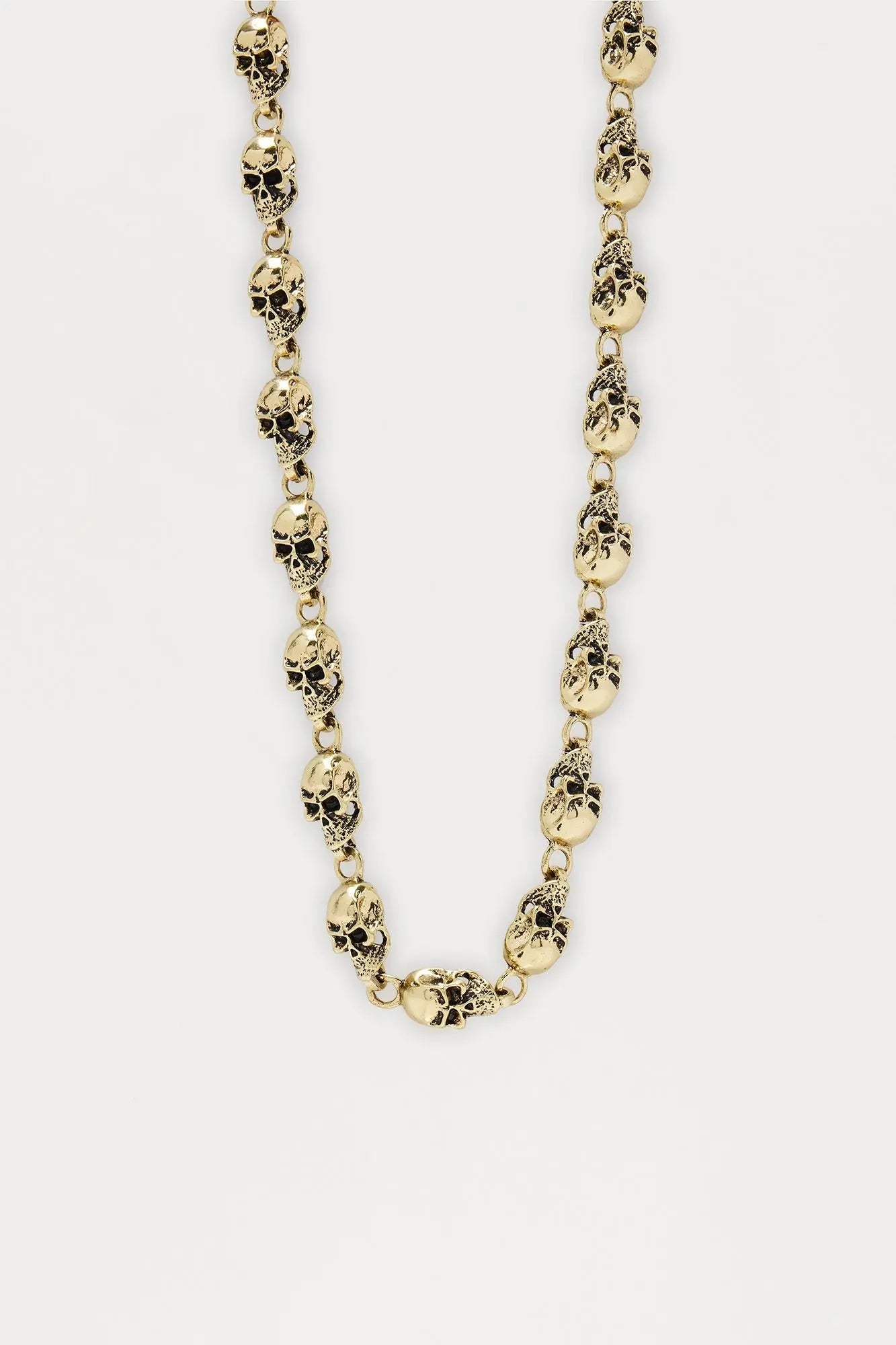 12 MM Skull Pant Chain - Gold