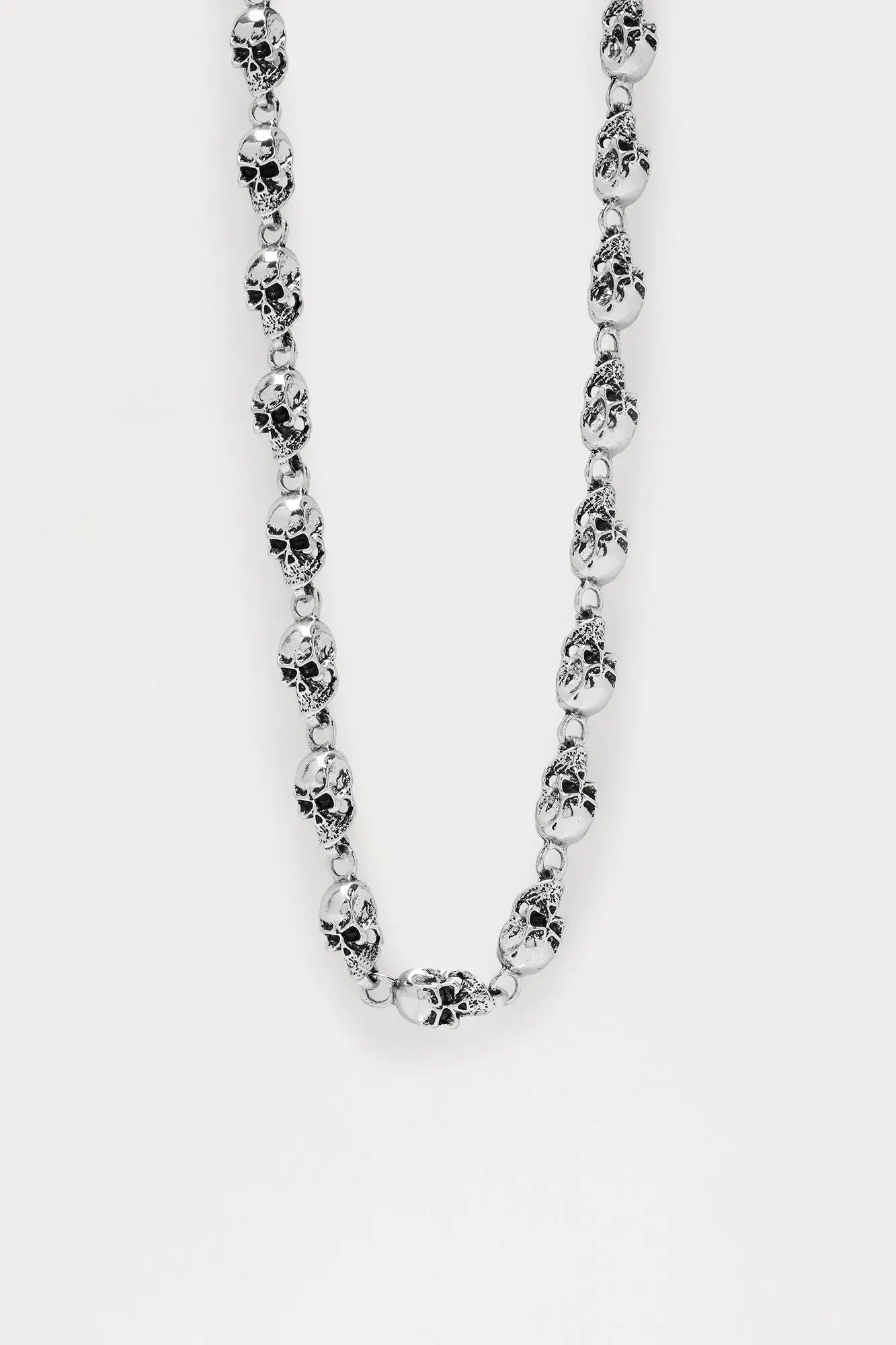 12 MM Skull Pant Chain - Silver