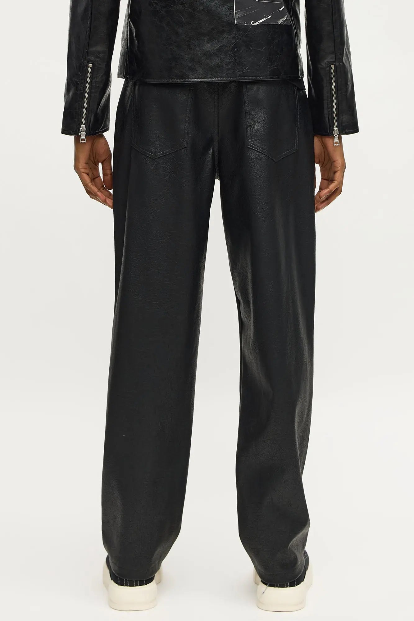 Straight Luxury Living Faux Leather Pant - Black