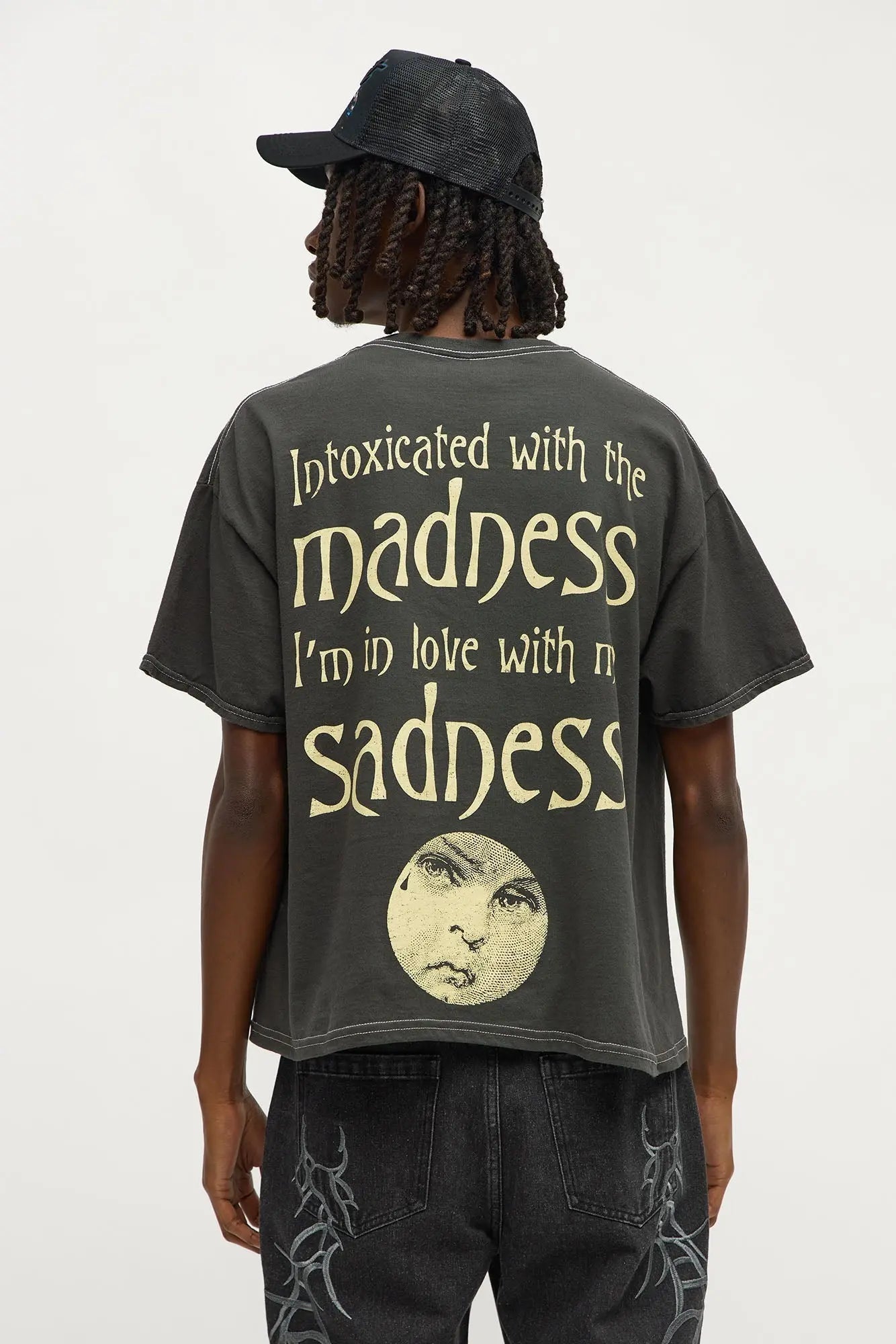 The Smashing Pumpkins Intoxicated With The Madness Boxy Short Sleeve Tee - Black Wash