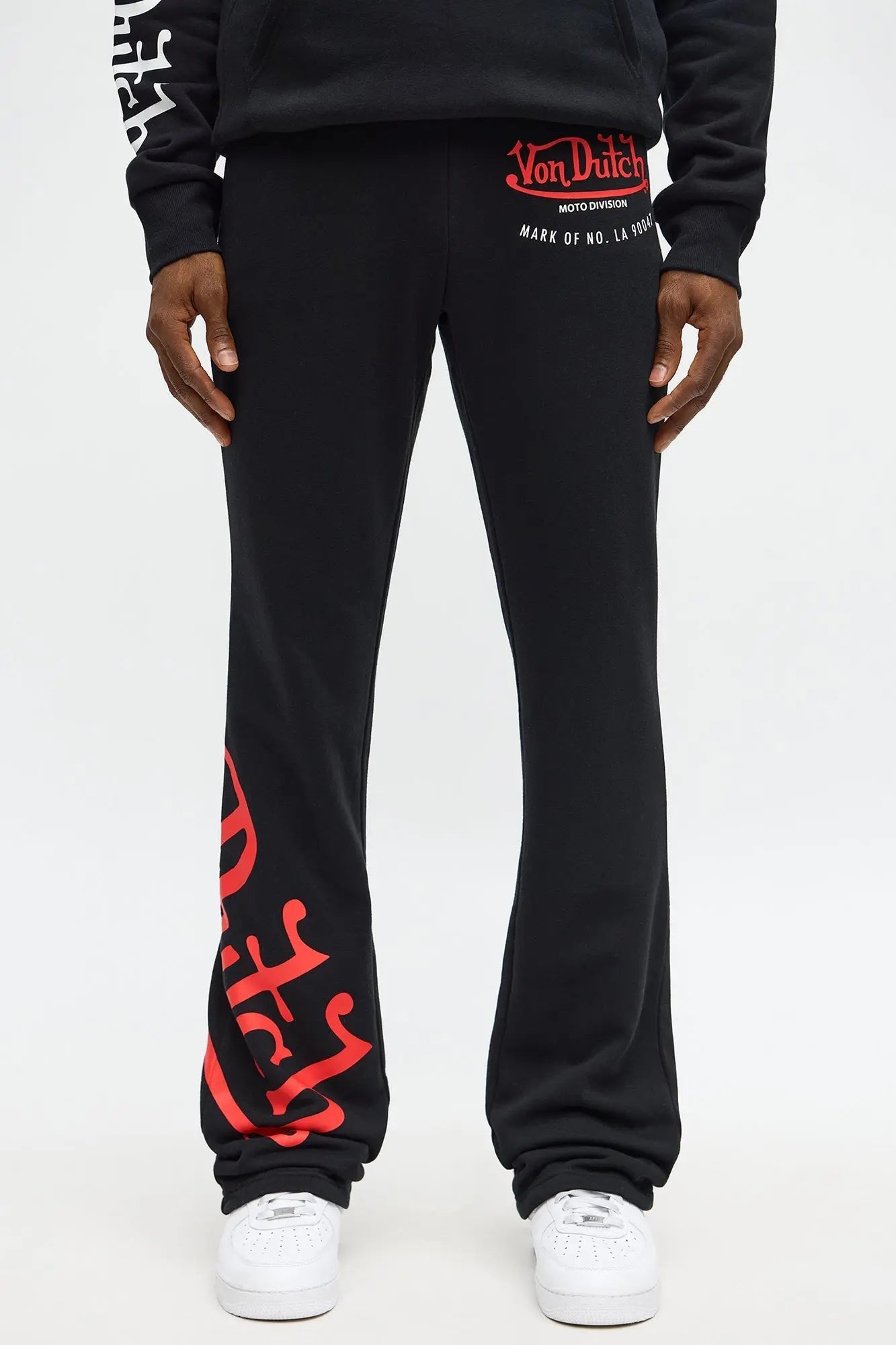 Von Dutch Motor Club Flared Sweatpants - Black
