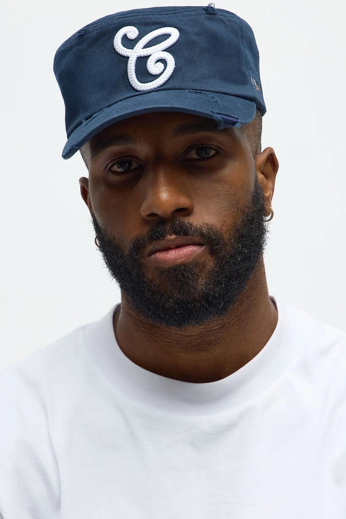 Monogram Denim Painters Snapback Hat - Navy