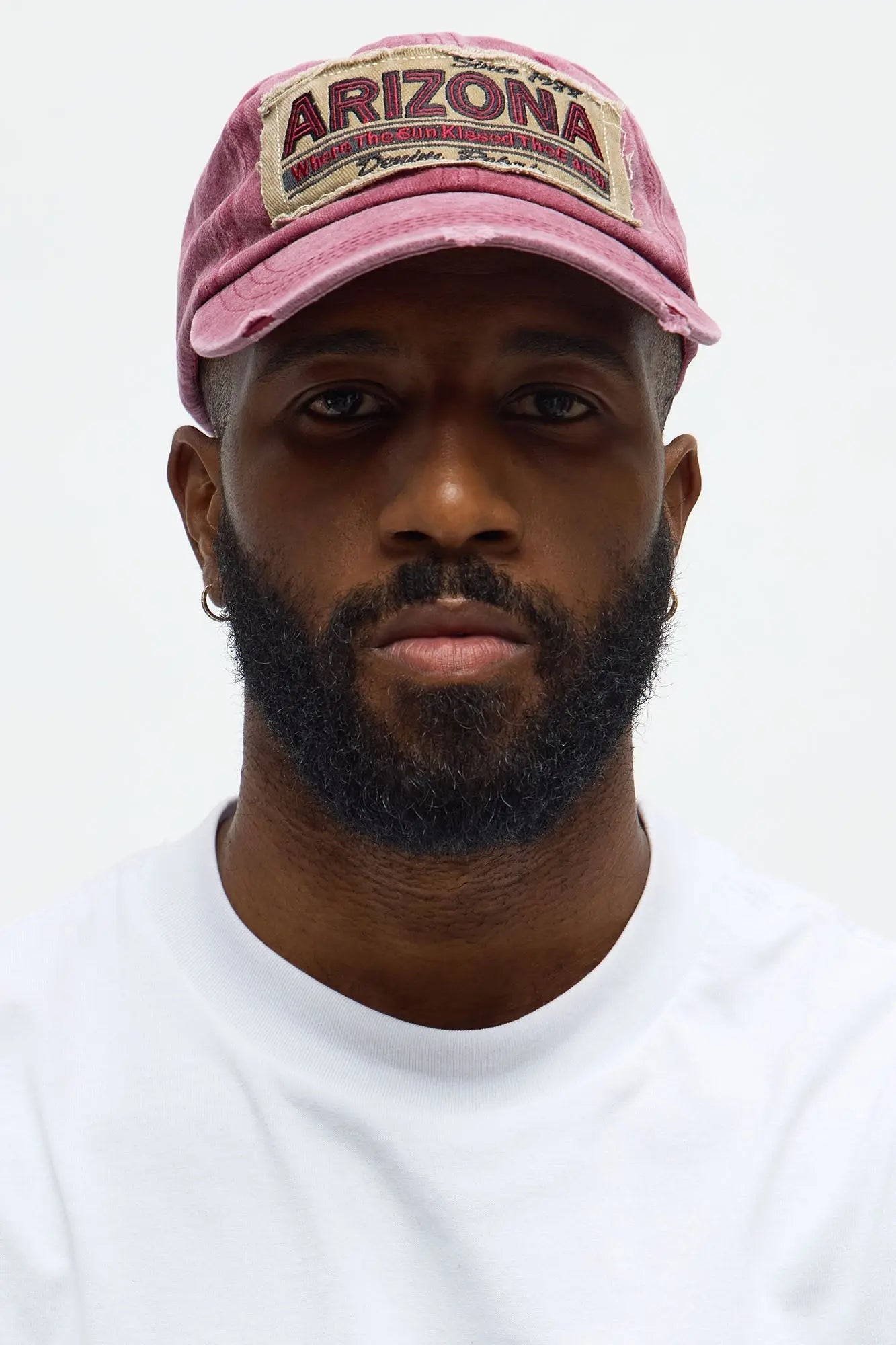 Arizona Vintage Wash Patchwork Baseball Hat - Red