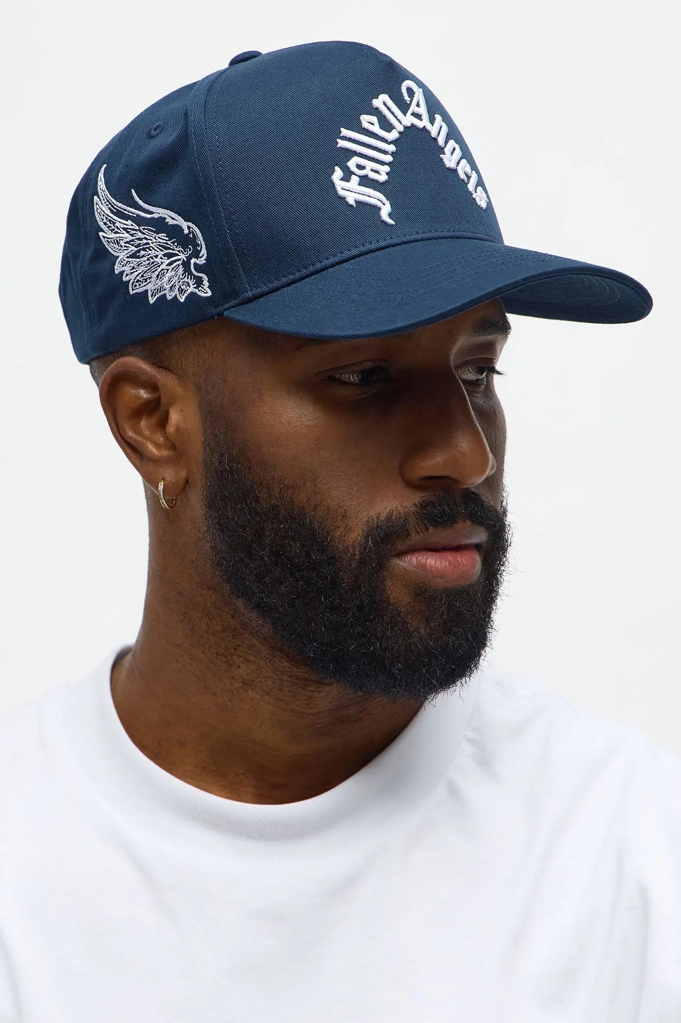 Fallen Angels Structured Snapback Hat - Navy