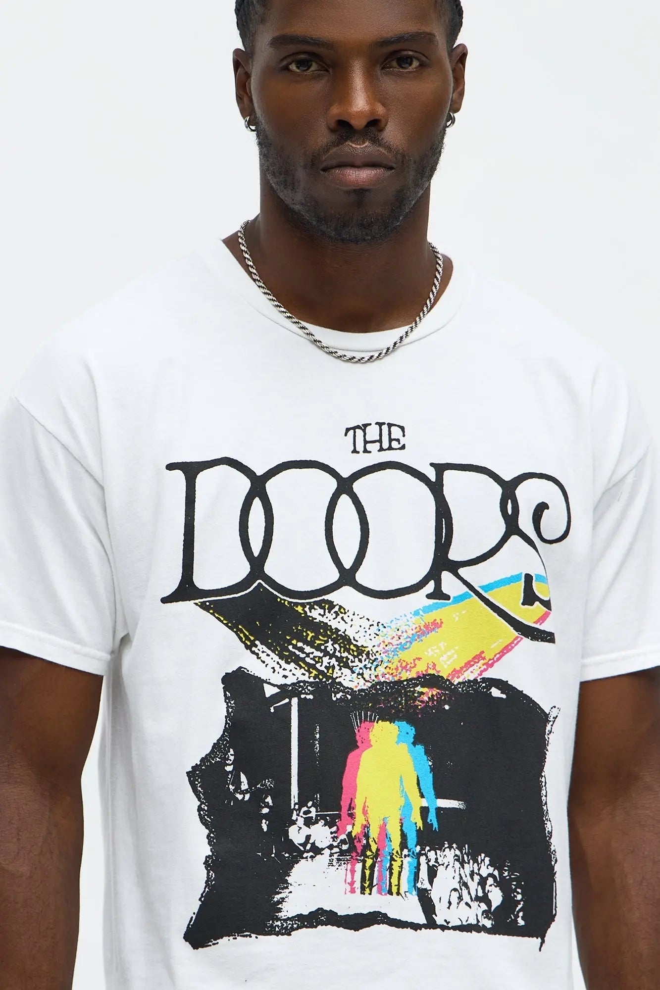 The Doors Strange Days Vintage Boxy Short Sleeve Tee - White Wash