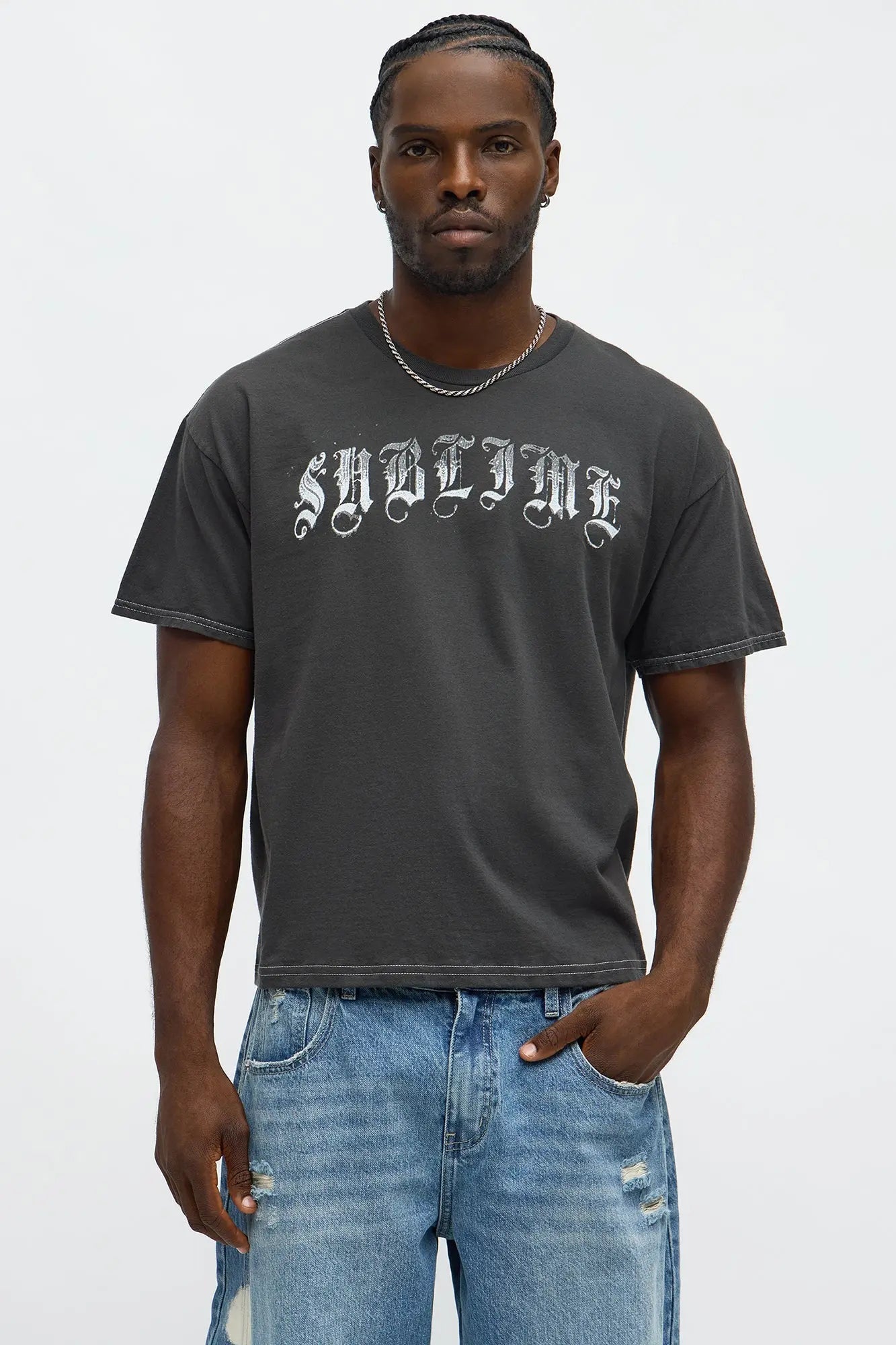 Sublime Album Cover Boxy Short Sleeve Tee - Black Wash