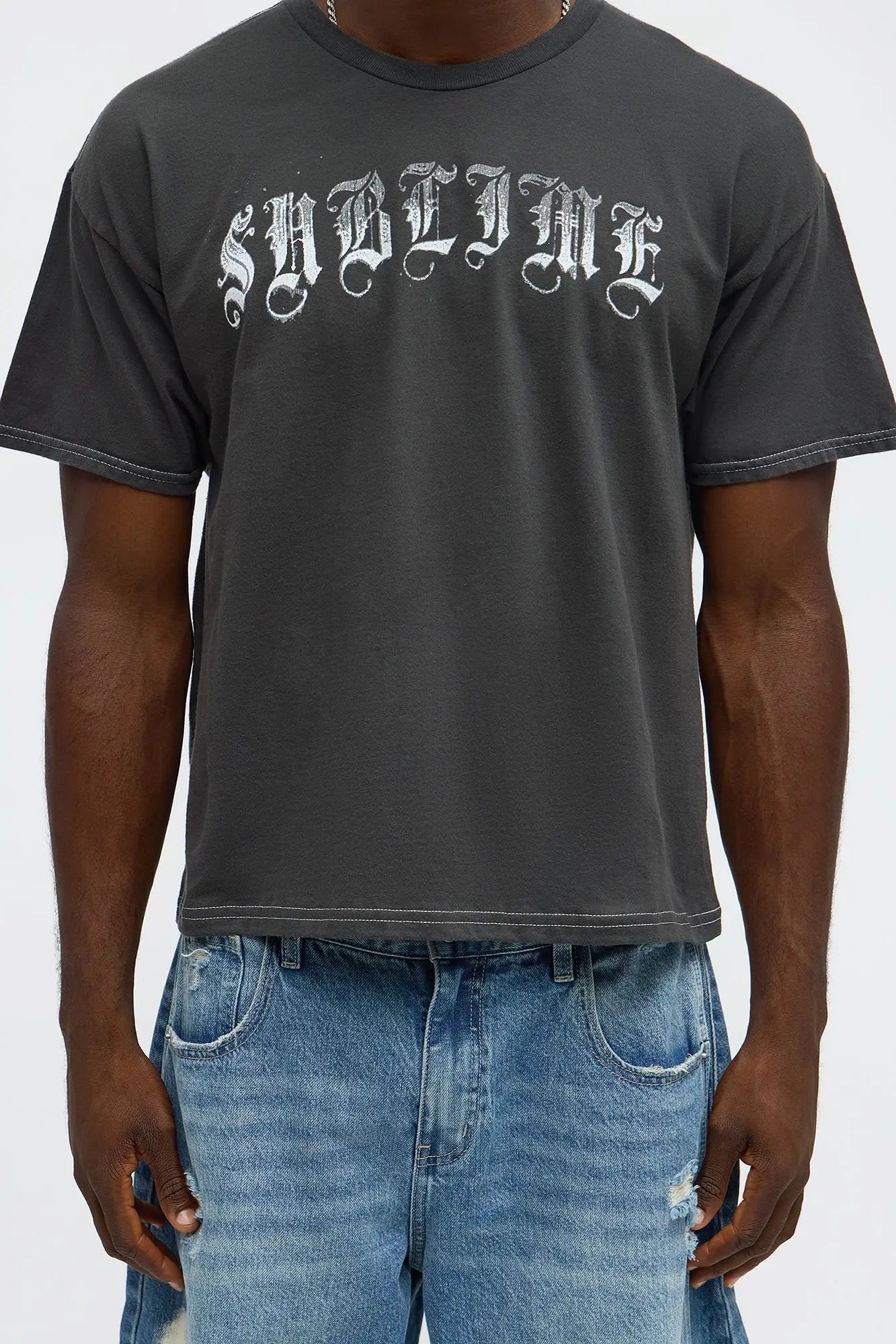 Sublime Album Cover Boxy Short Sleeve Tee - Black Wash