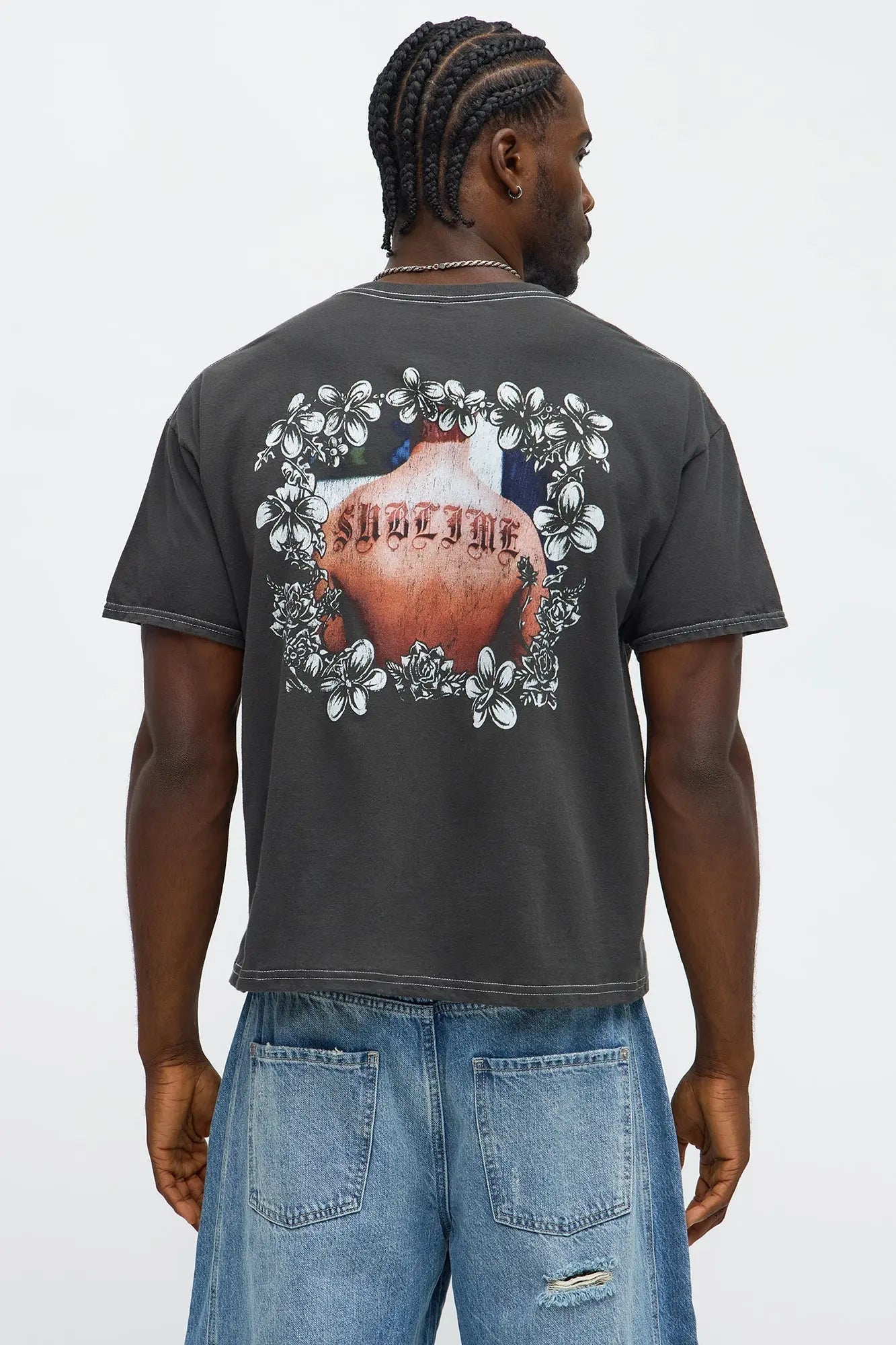 Sublime Album Cover Boxy Short Sleeve Tee - Black Wash