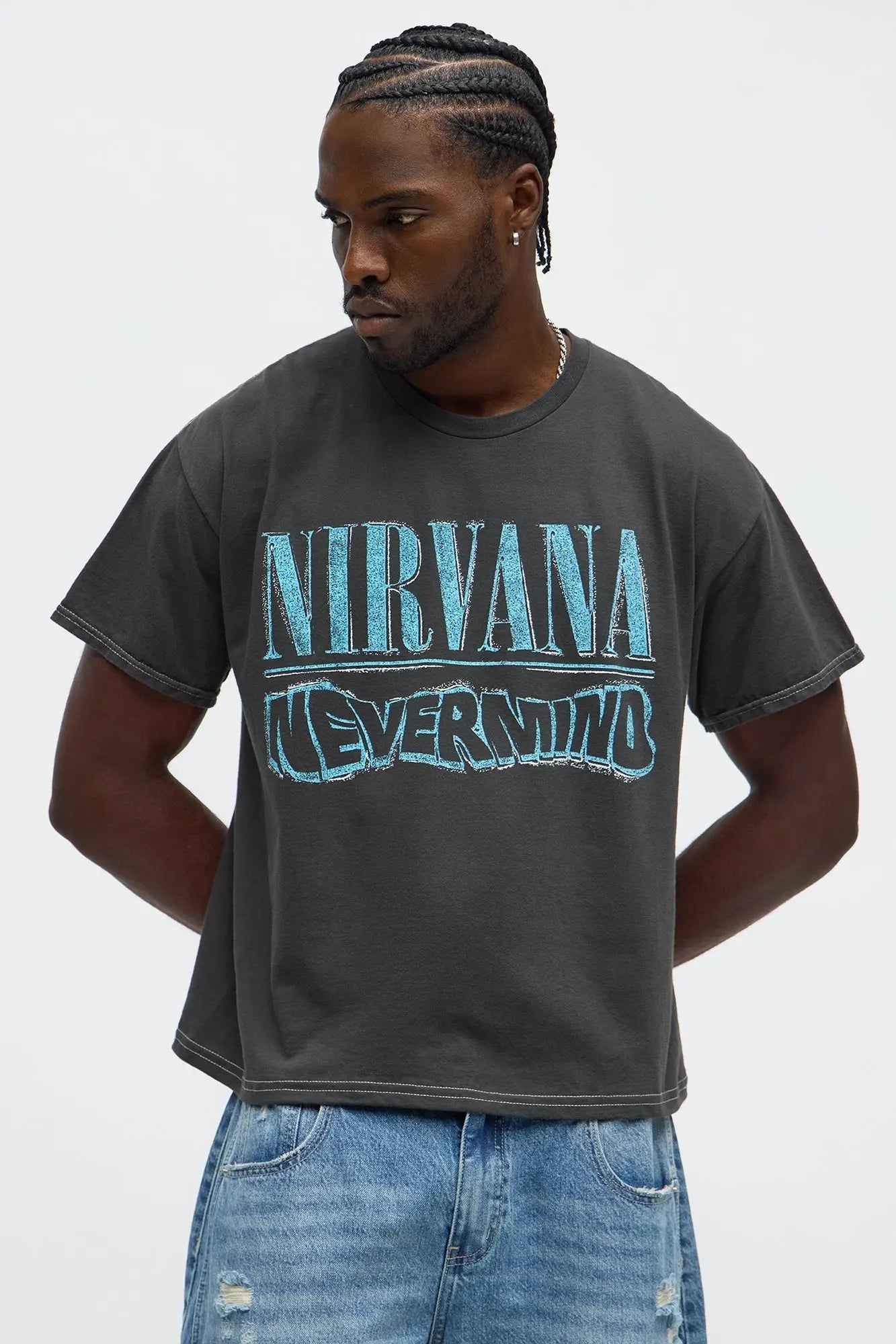 Nirvana NVM Boxy Short Sleeve Tee - Black Wash