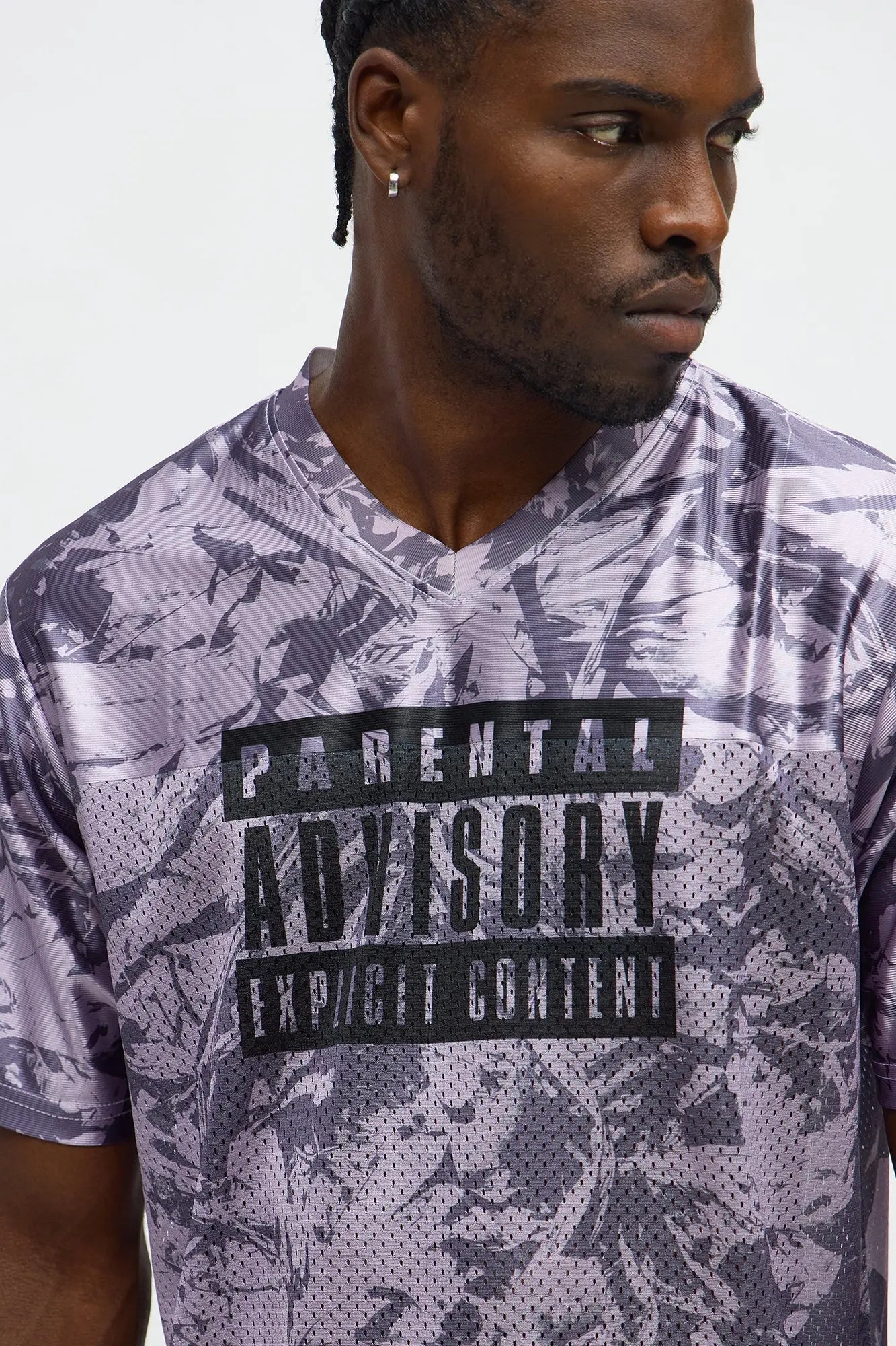 Parental Advisory Tree Camo Mesh Jersey - Grey