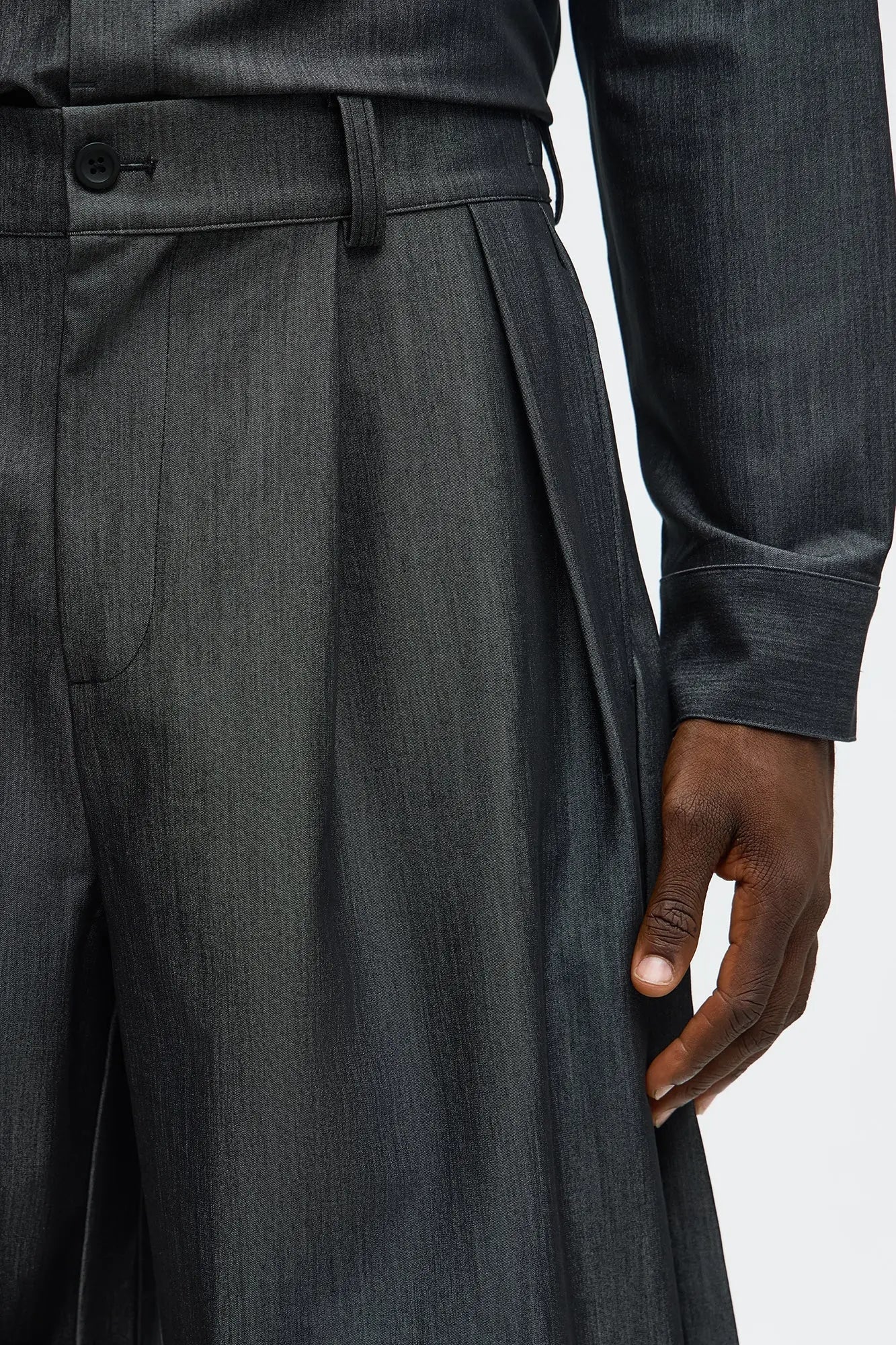 Barrel Bold Flow Trousers - Charcoal