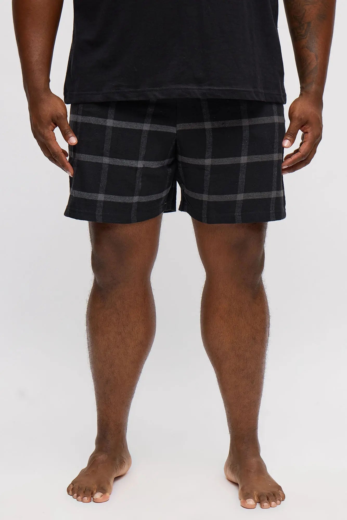 Night Fall Matching Lounge Short Set - Black