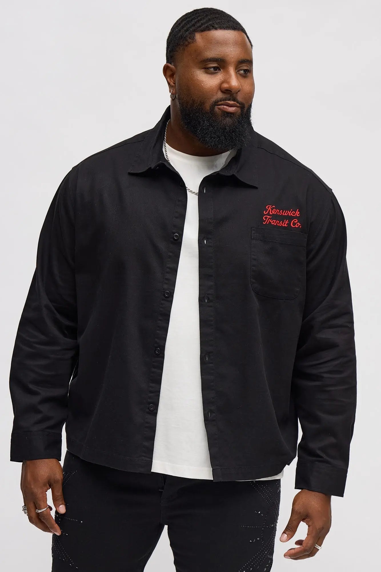 Kenswik Short Sleeve Button Up Shirt - Black