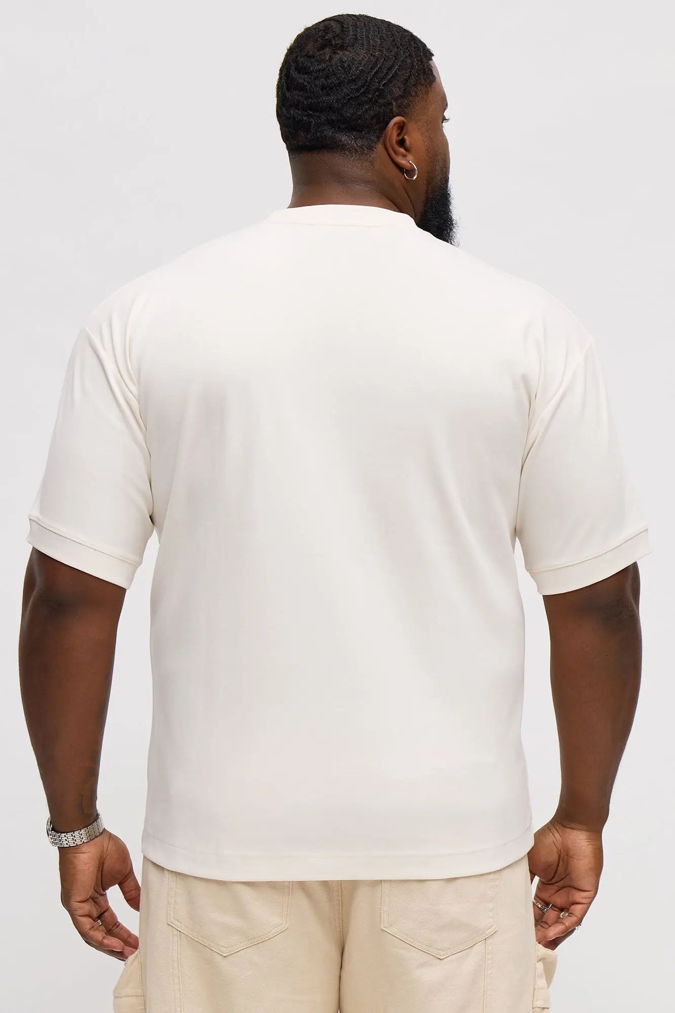 Cropped Parrel Code Everyday Tee - Off White