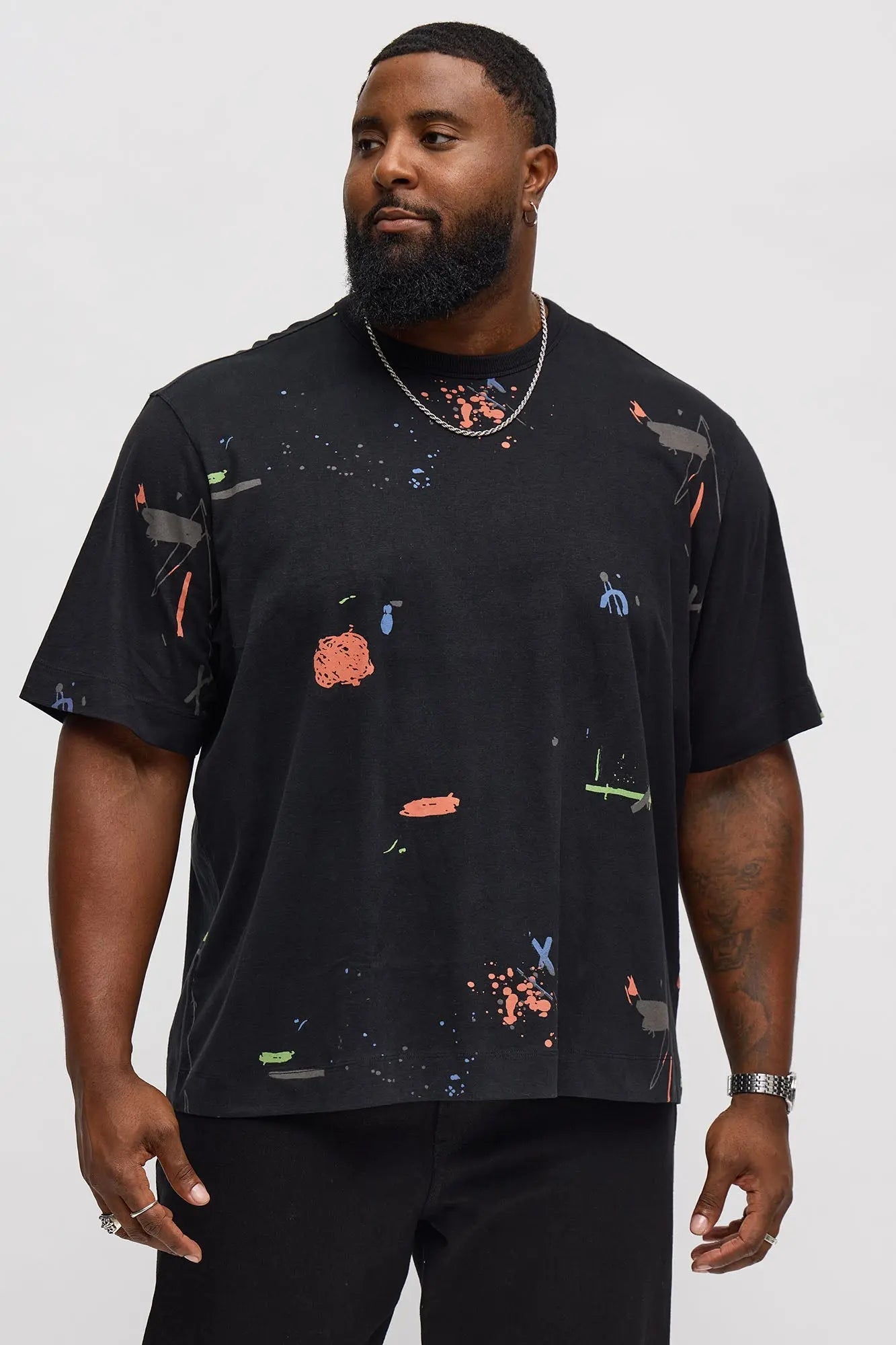 Paint Splatter Tee - Black
