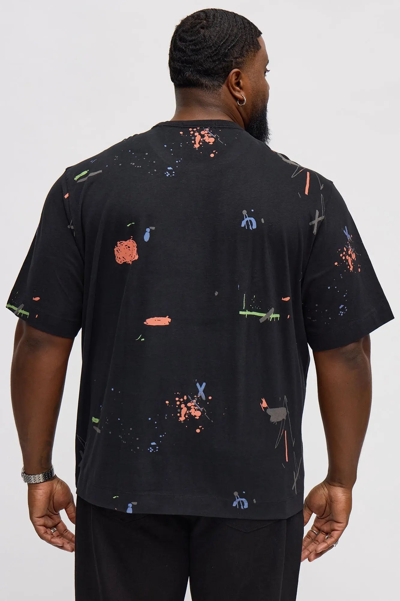 Paint Splatter Tee - Black