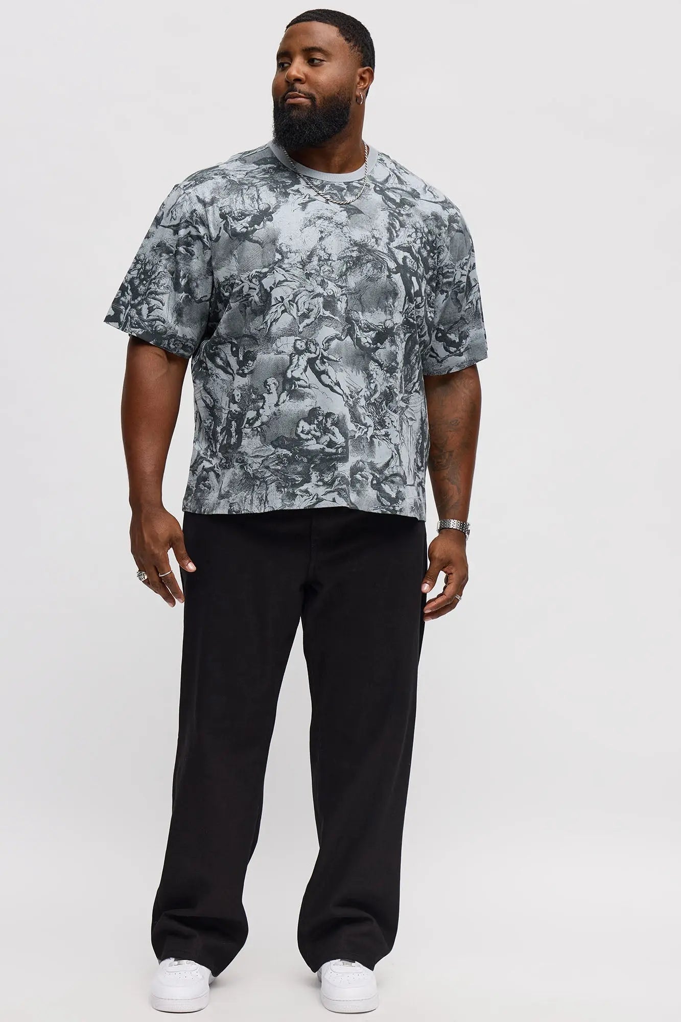 Artistic Short Sleeve Tee - Grey