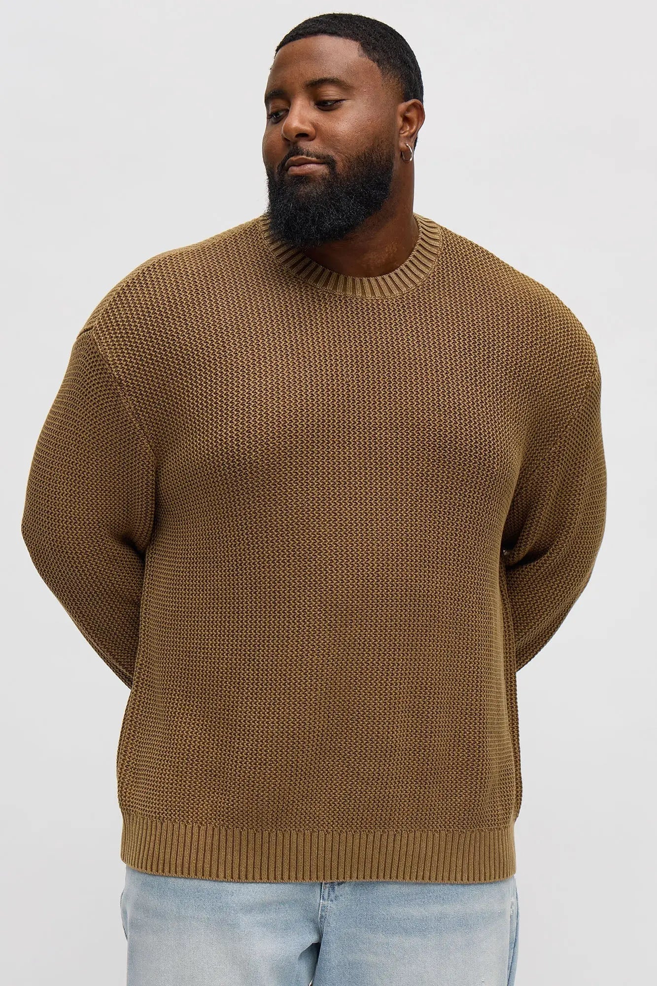 Morning Brew Crewneck Sweater - Brown