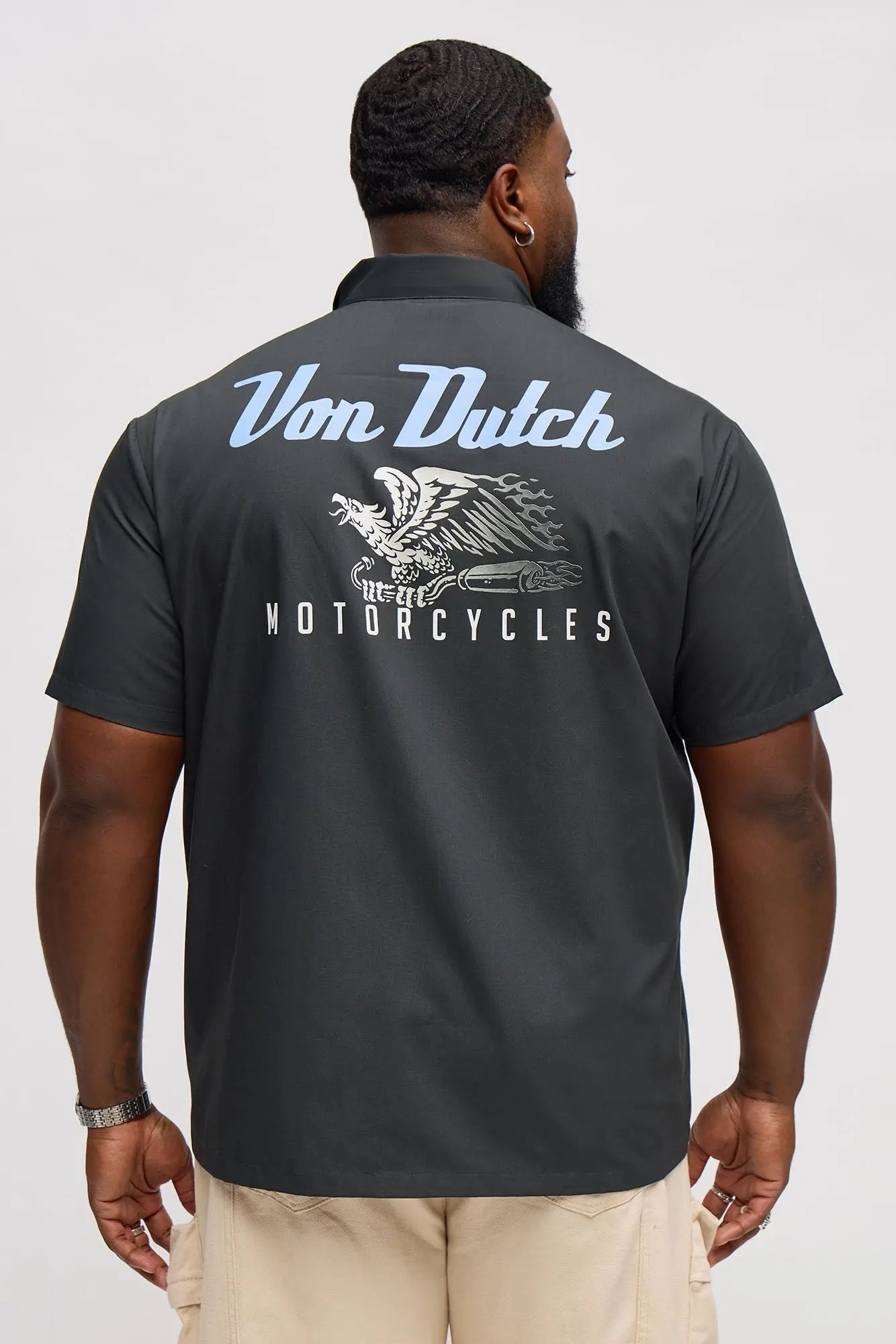 Von Dutch Motorcycles Button Up Shirt - Black