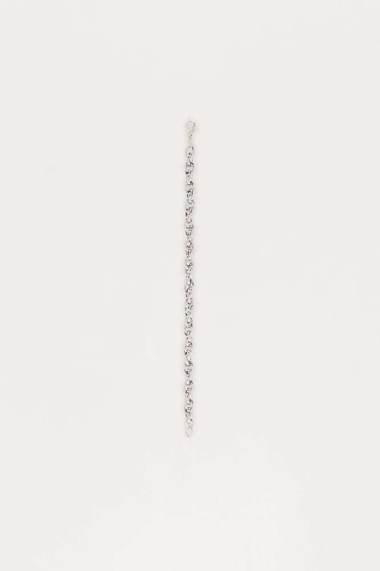 Solid Link Stainless Steel Bracelet - Silver
