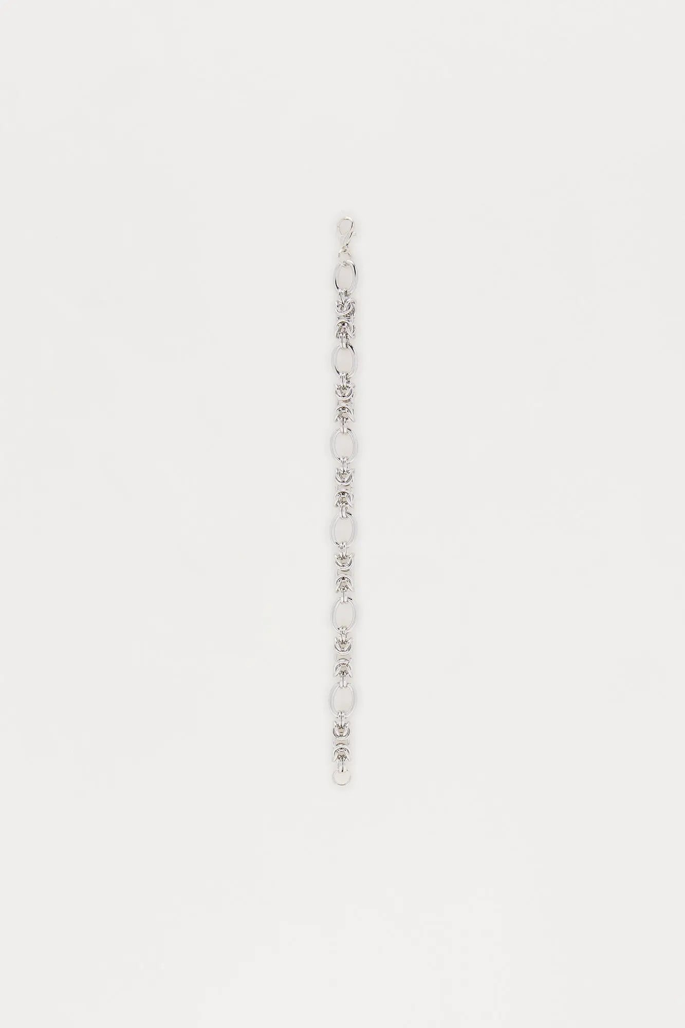 Cluster Link Stainless Steel Bracelet - Silver