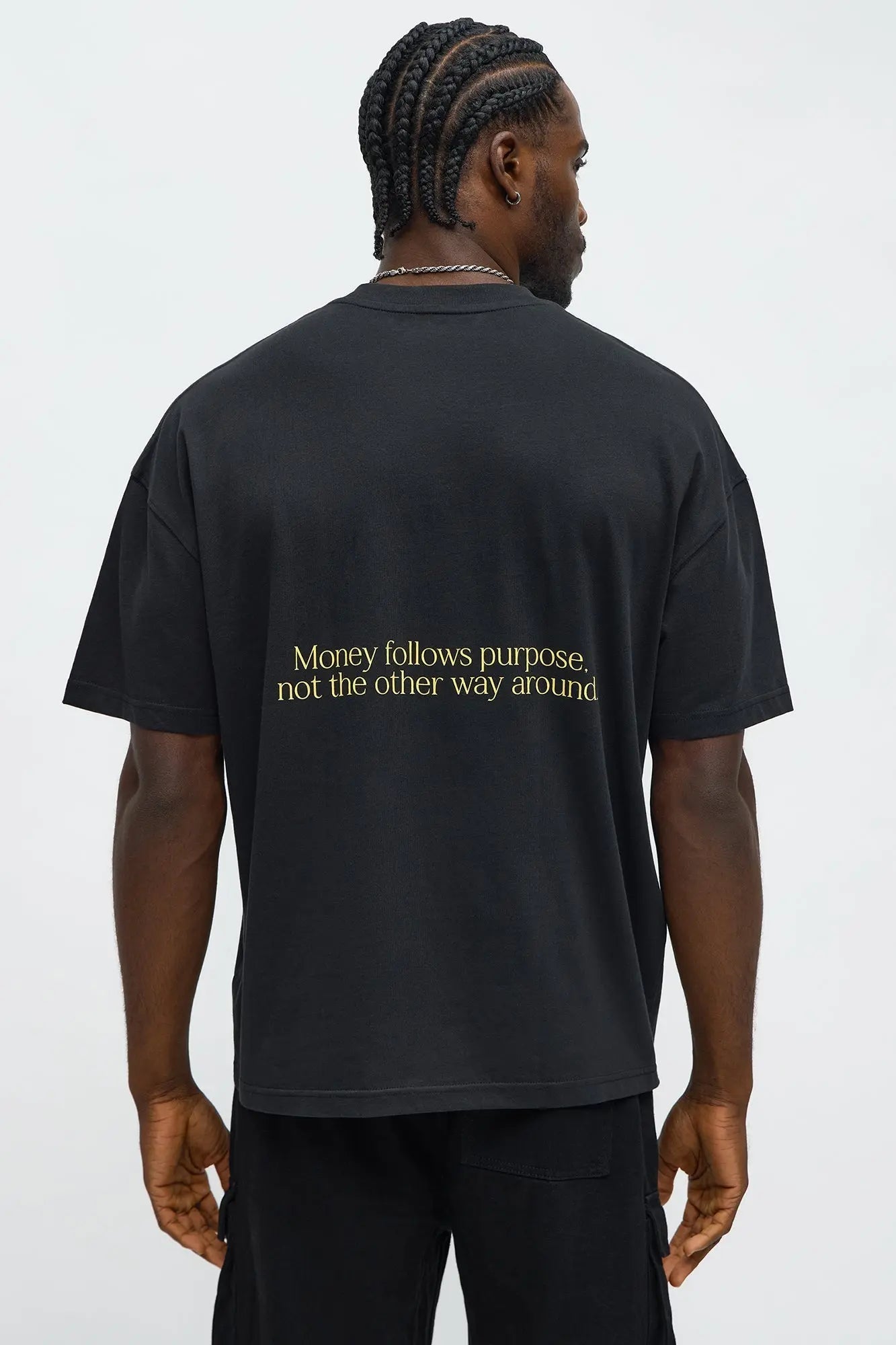 Chase The Vision Oversized Short Sleeve Tee - Black