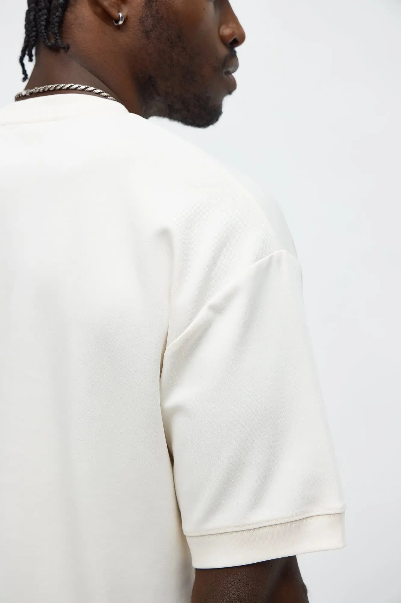 Cropped Parrel Code Everyday Tee - Off White