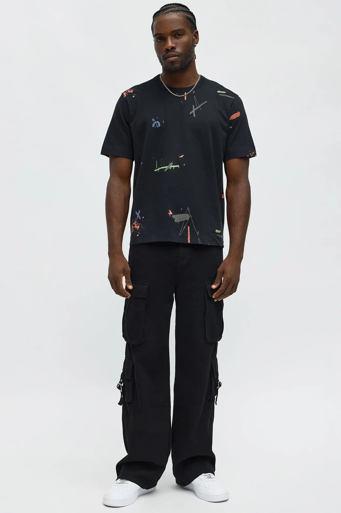 Paint Splatter Tee - Black